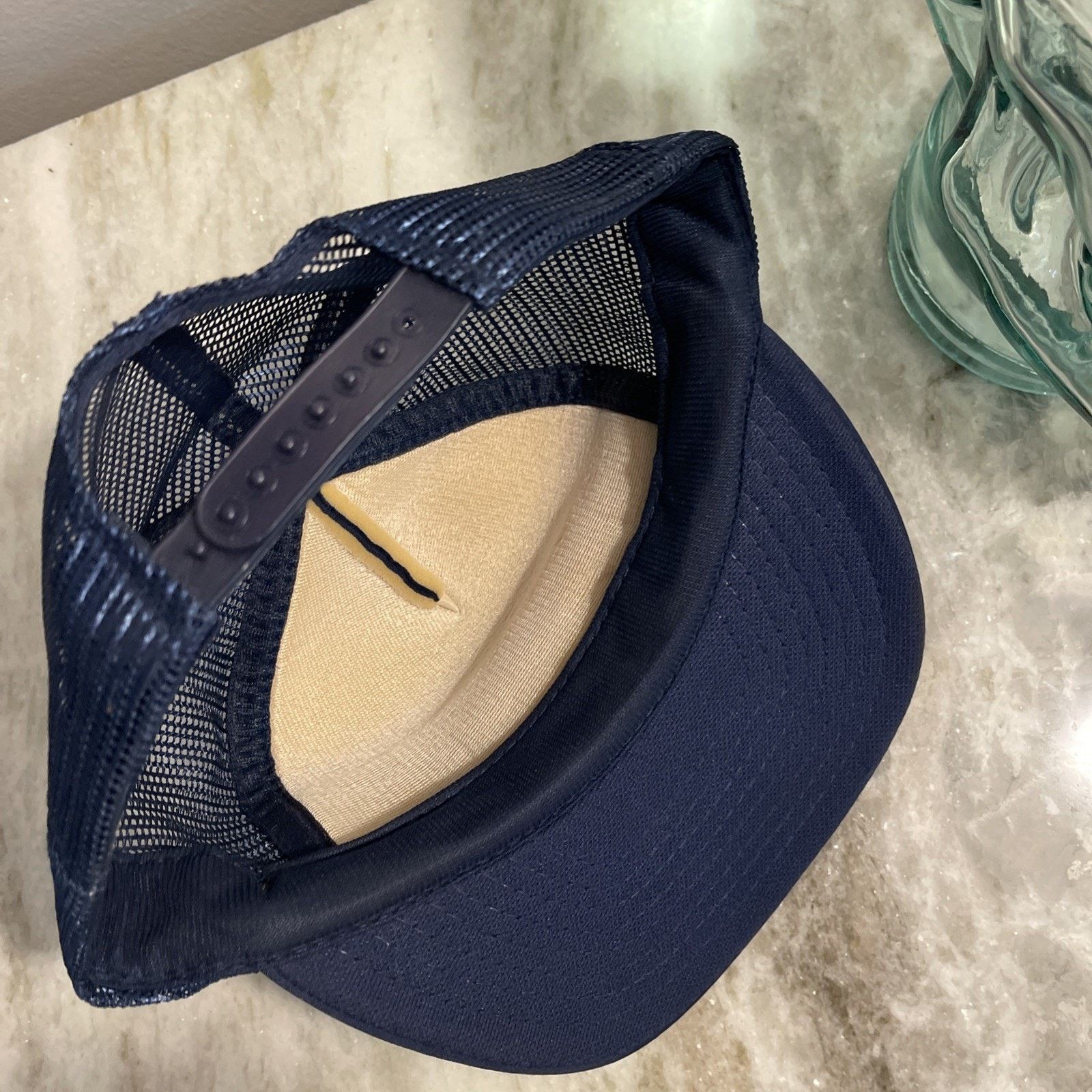 Vintage JEVIC Snapback Adult Baseball Ball Hat Vintage Navy Yellow Size ONE SIZE - 10 Thumbnail