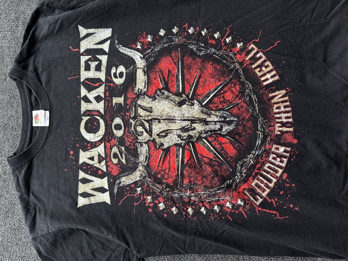 Band Tees 🚨 WACKET 2016 IRON MAIDEN Tee band big logo TOUR FEST Size US M / EU 48-50 / 2 - 4 Thumbnail