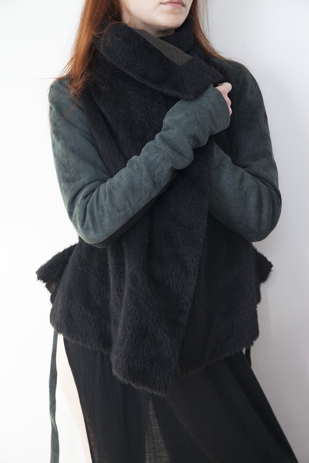Rick Owens Leather & alpaca jacket Size S / US 4 / IT 40 - 8 Thumbnail