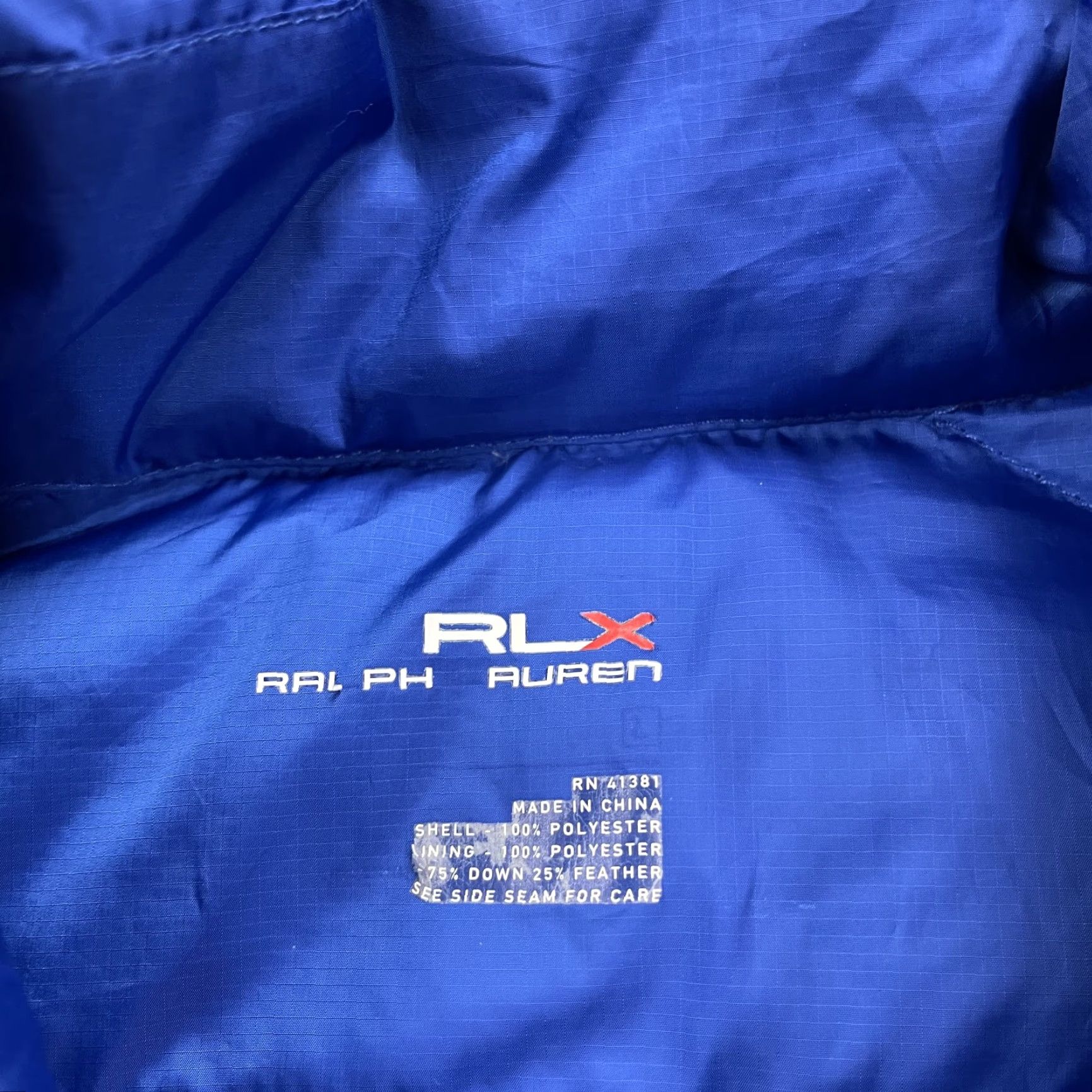 RLX Ralph Lauren RLX Ralph Lauren Vest Mens Large Blue Down Puffer Insulated Outdoor Hiking Ski Jacket Short Zip Pockets Logo Quilted Zipper Stand-Up Collar Mens Vest Size US L / EU 52-54 / 3 - 4 Thumbnail