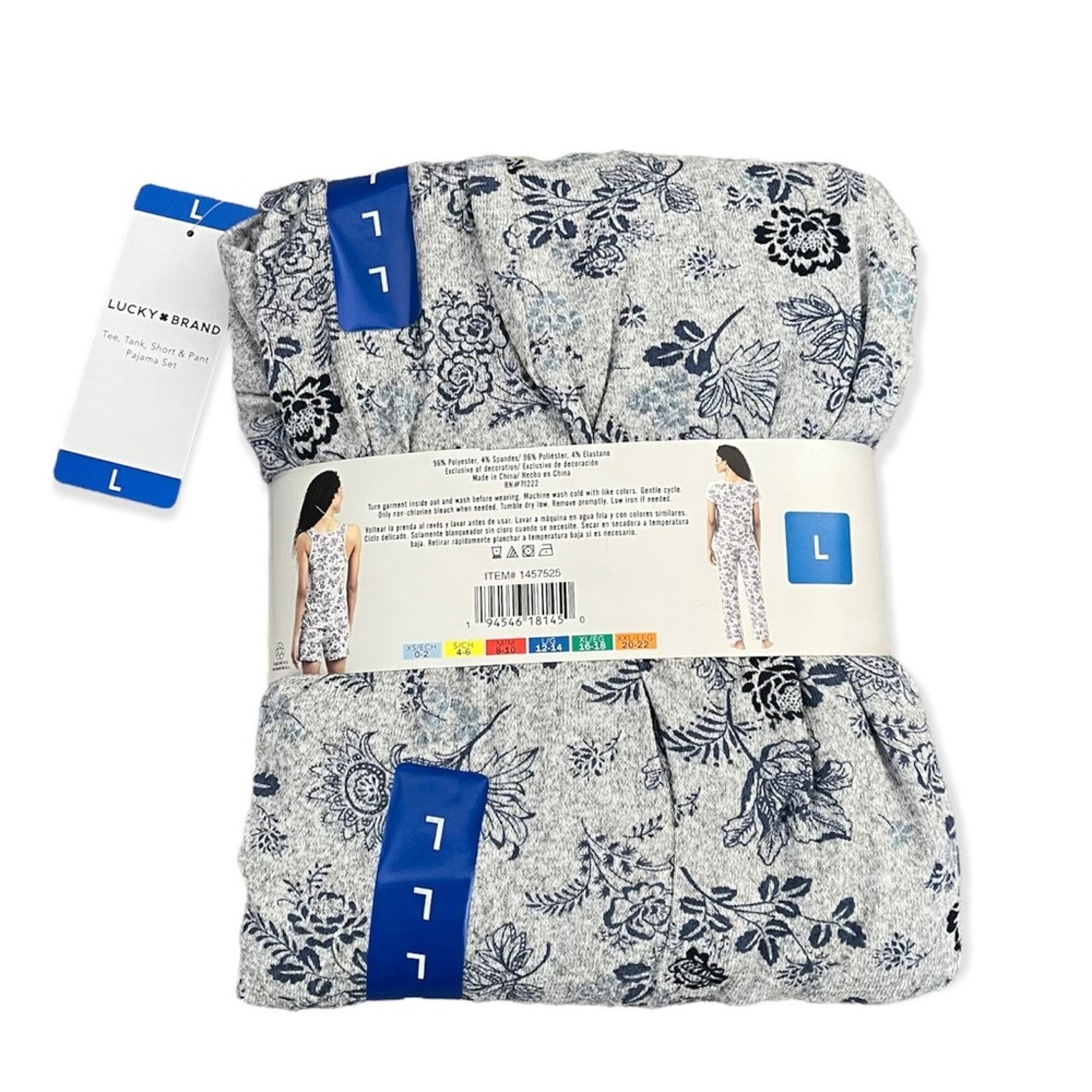 Lucky Brand NWT Lucky Brand Four-piece Floral Pajama Set, Size S Size ONE SIZE - 2 Thumbnail