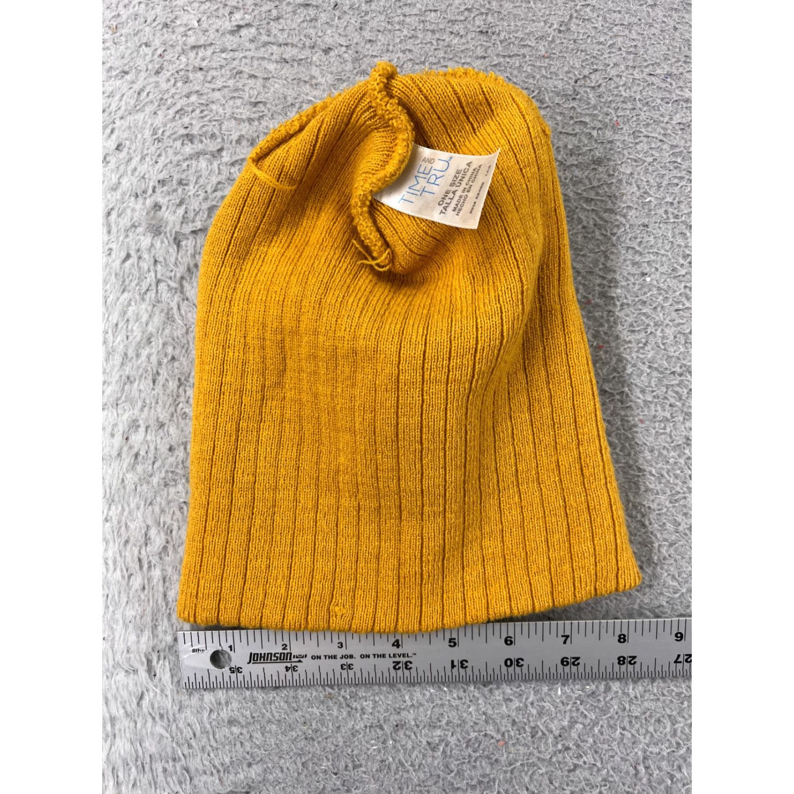 Vintage Time And Tru Beanie Toque Womens One Size Yellow Knit 100% Acrylic Snow Ski Winter Winter Hat Womens One Size Yellow Time And Tru Beanie Toque Size ONE SIZE - 4 Thumbnail