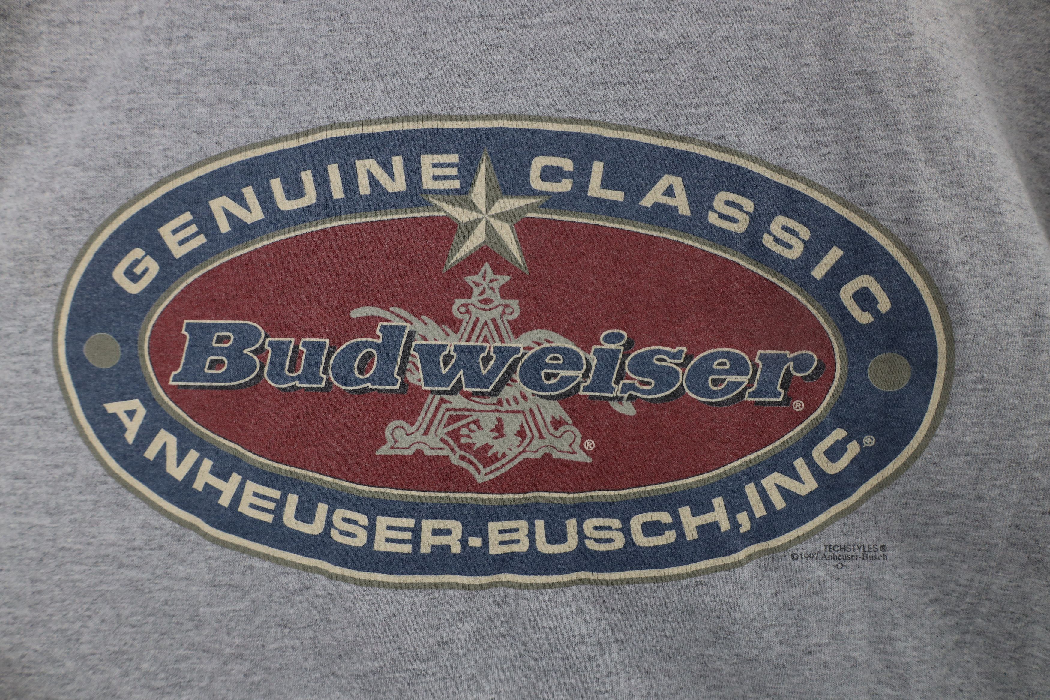 Vintage Vintage 90s Anheuser Busch Budweiser Spell Beer T-Shirt USA Size US L / EU 52-54 / 3 - 8 Thumbnail