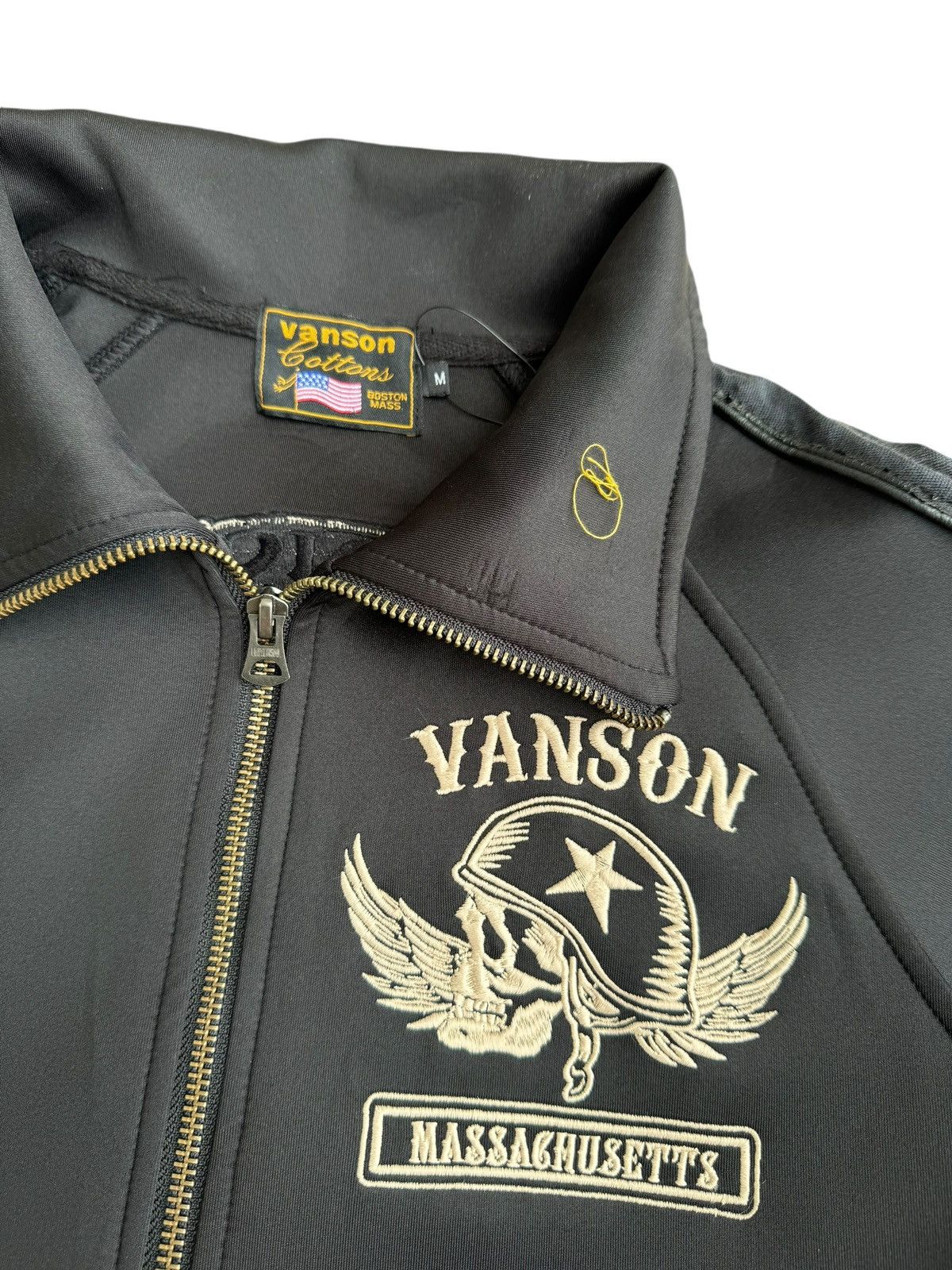 Avirex ⚡️⚡️Vintage Vanson Leather Sweater Jacket Embroidey Size US S / EU 44-46 / 1 - 6 Thumbnail