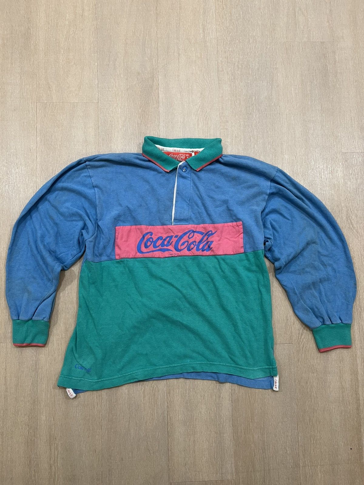 Vintage Vintage Coca-Cola Rugby Long Sleeve Size US S / EU 44-46 / 1 - 2 Thumbnail