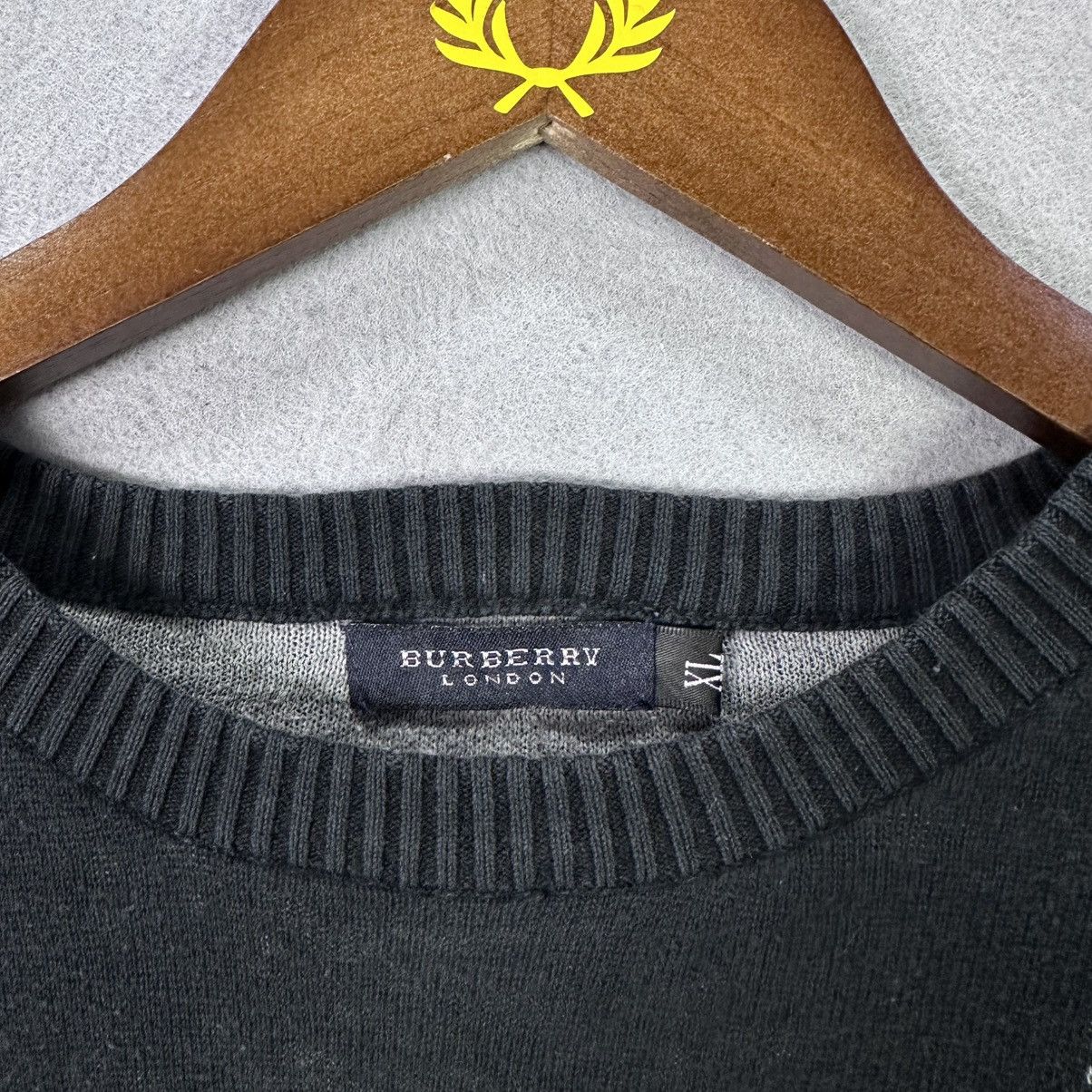Burberry Vintage Y2K Burberry London Big Logo Nova Check Knit Size US XL / EU 56 / 4 - 5 Thumbnail