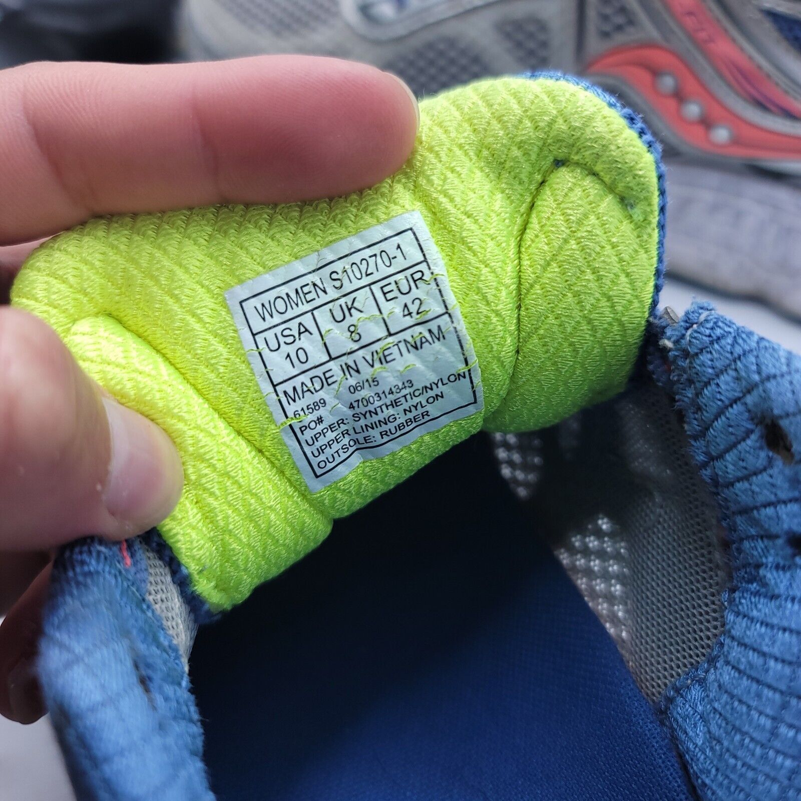 Saucony Saucony Omni 14 Shoe Womens Size 10 S10270-1 Gray Blue Pink Size US 10 / IT 40 - 9 Thumbnail