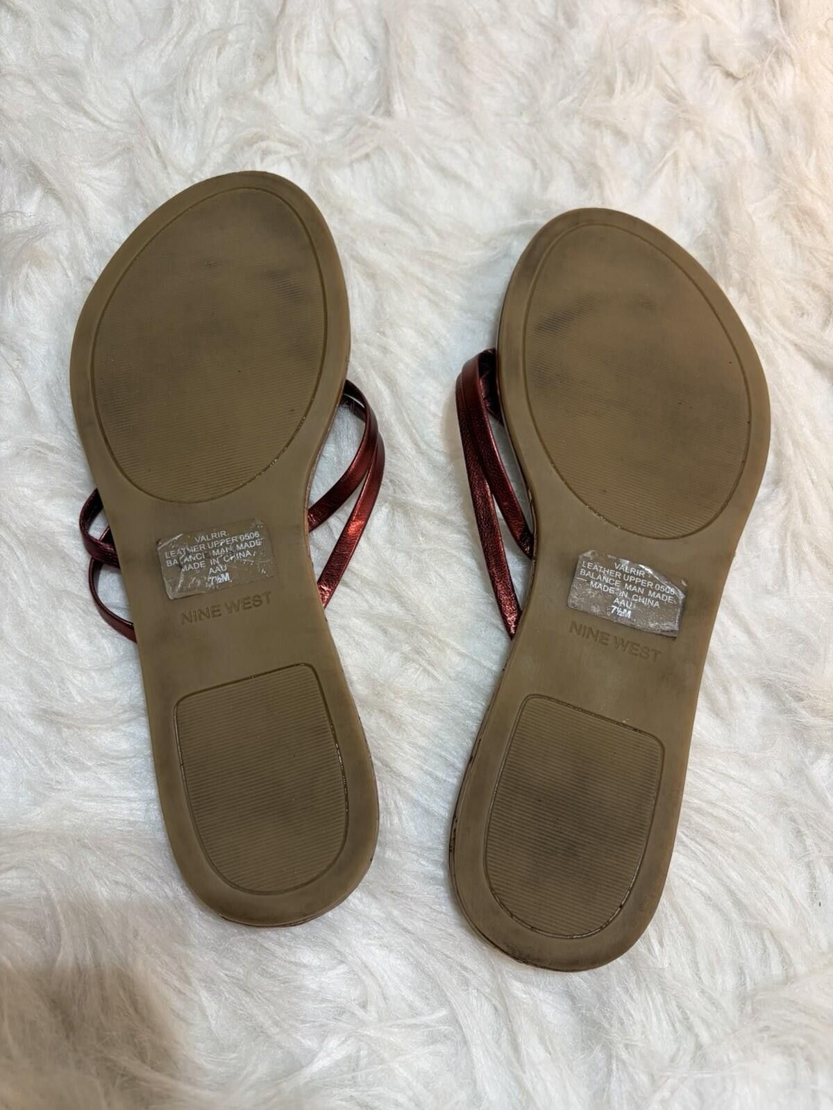 Nine West Nine West Women’s Red Thong Sandals 7.5 M Flip Flops Size US 7.5 / IT 37.5 - 3 Thumbnail