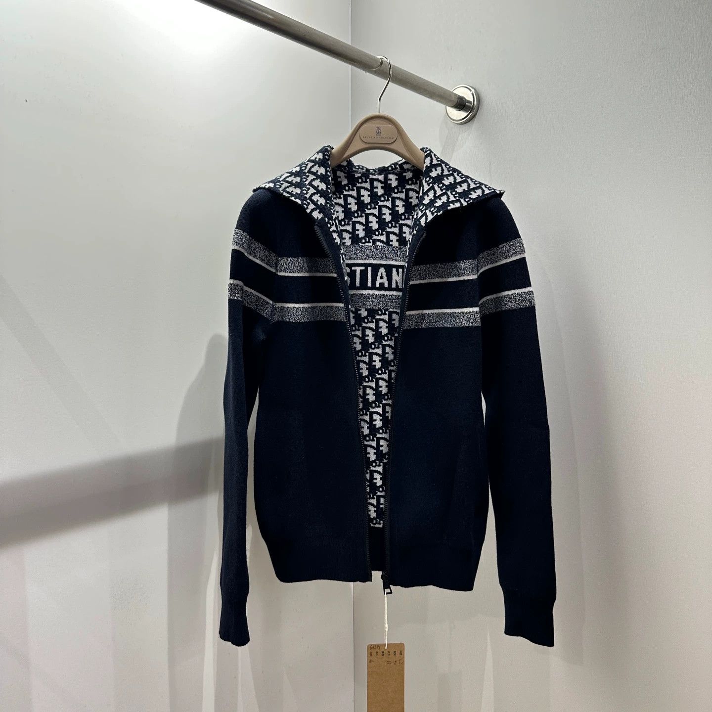 Christian Dior Monsieur Christian Dior Oblique double-sided zip jacket cashmere 36 Size XS / US 0-2 / IT 36-38 - 7 Thumbnail