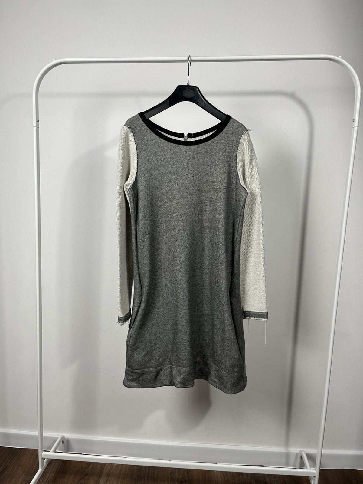 Diesel Diesel Women’s Gray Mini Dress Long Sleeve Zip Back Casual Size S / US 4 / IT 40 - 1 Thumbnail