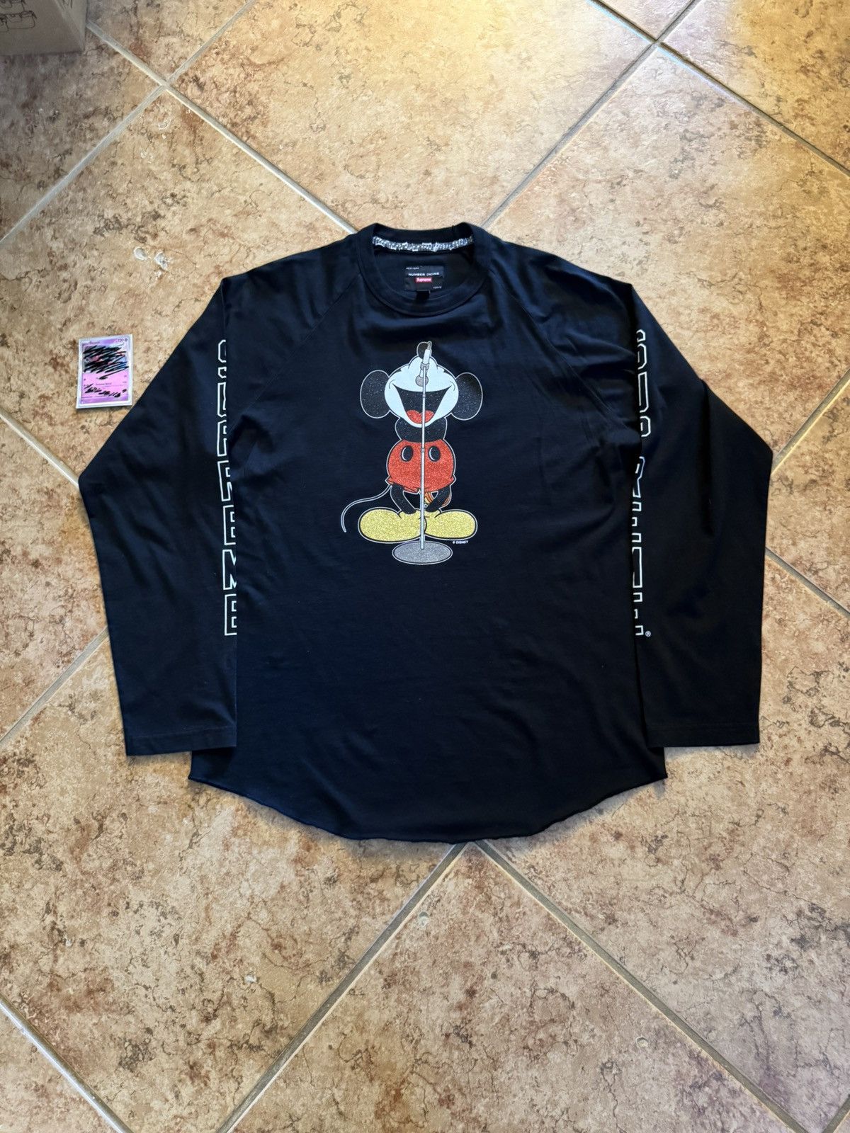Supreme Size Medium Black Supreme®/Number Nine Raglan L/S Top