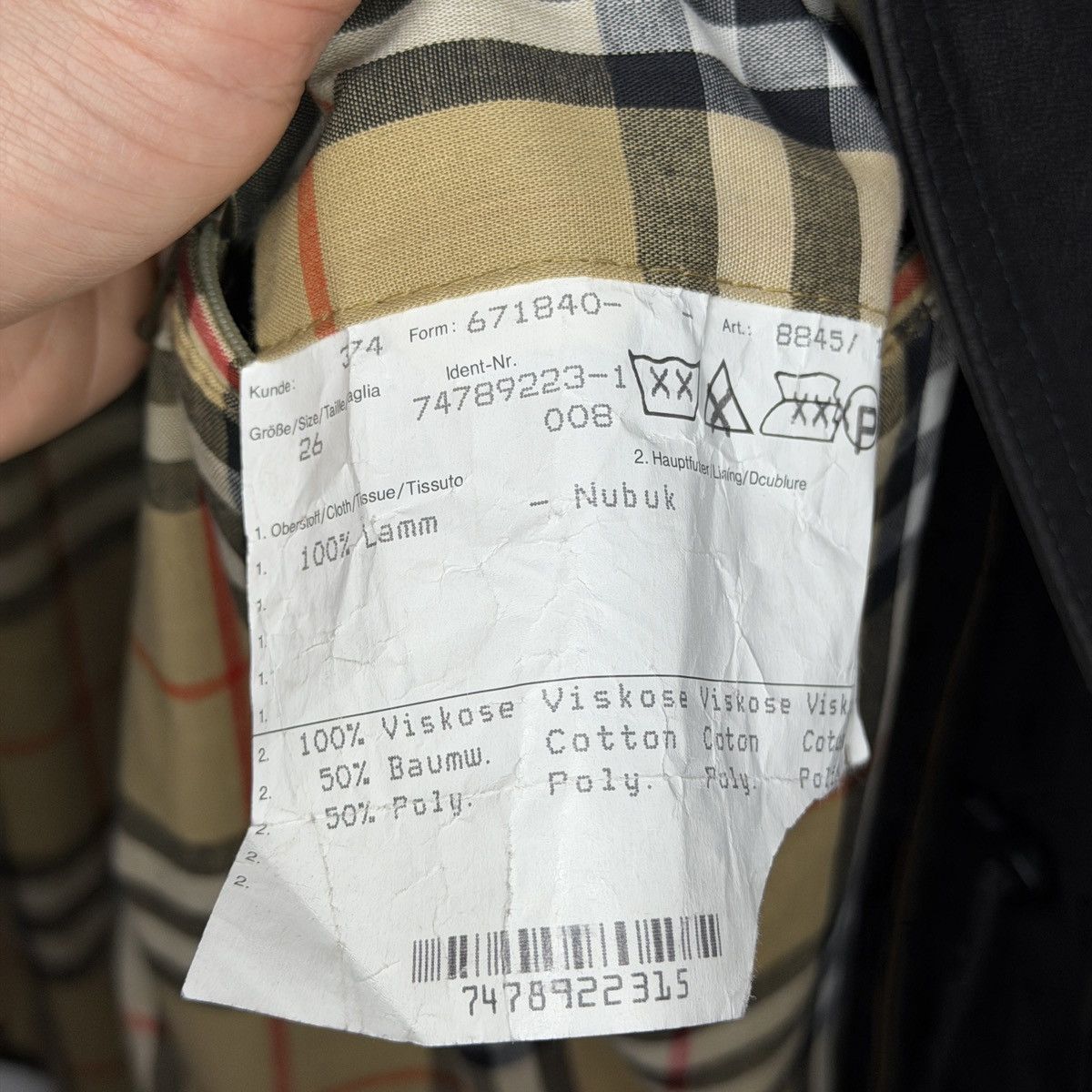 Burberry Burberrys Leather Jacket Coat Black Classic Nova Check Size US L / EU 52-54 / 3 - 11 Thumbnail