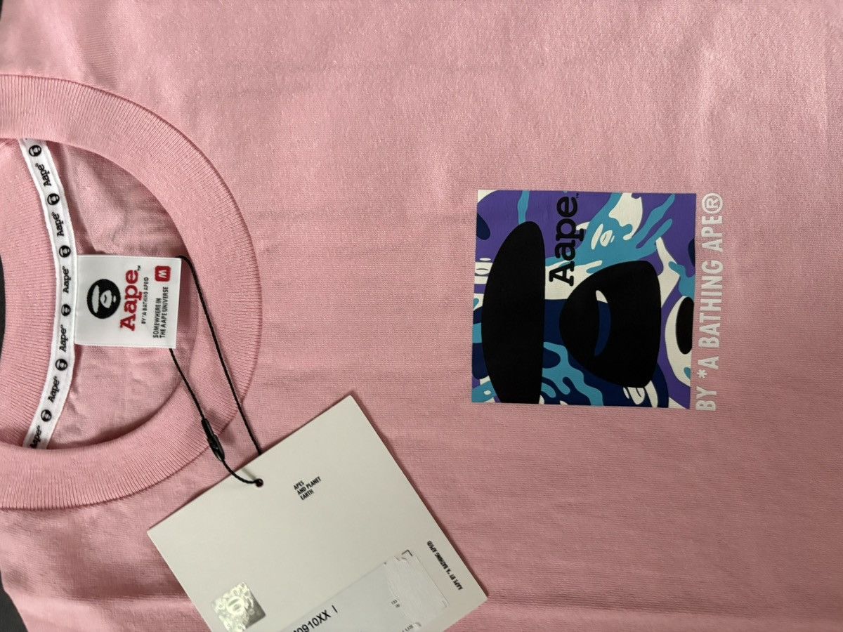 Aape × Bape Aape t-shirt pink purple and blue ape face Size US S / EU 44-46 / 1 - 2 Thumbnail