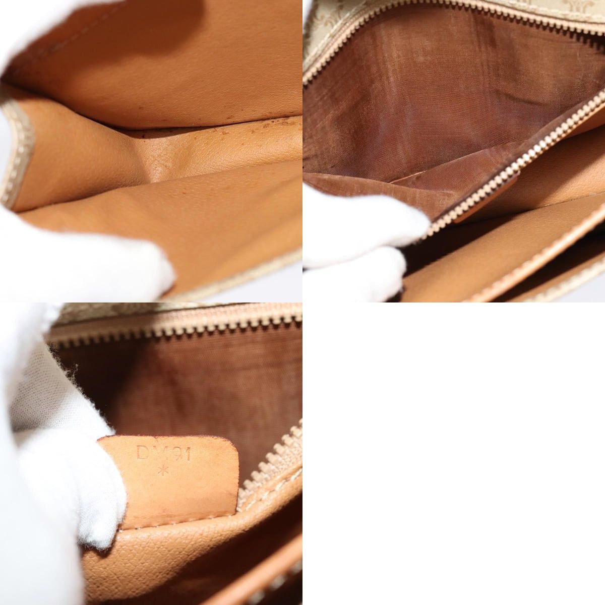 Celine CELINE Macadam Canvas Shoulder Bag Beige Gold Size ONE SIZE - 13 Thumbnail