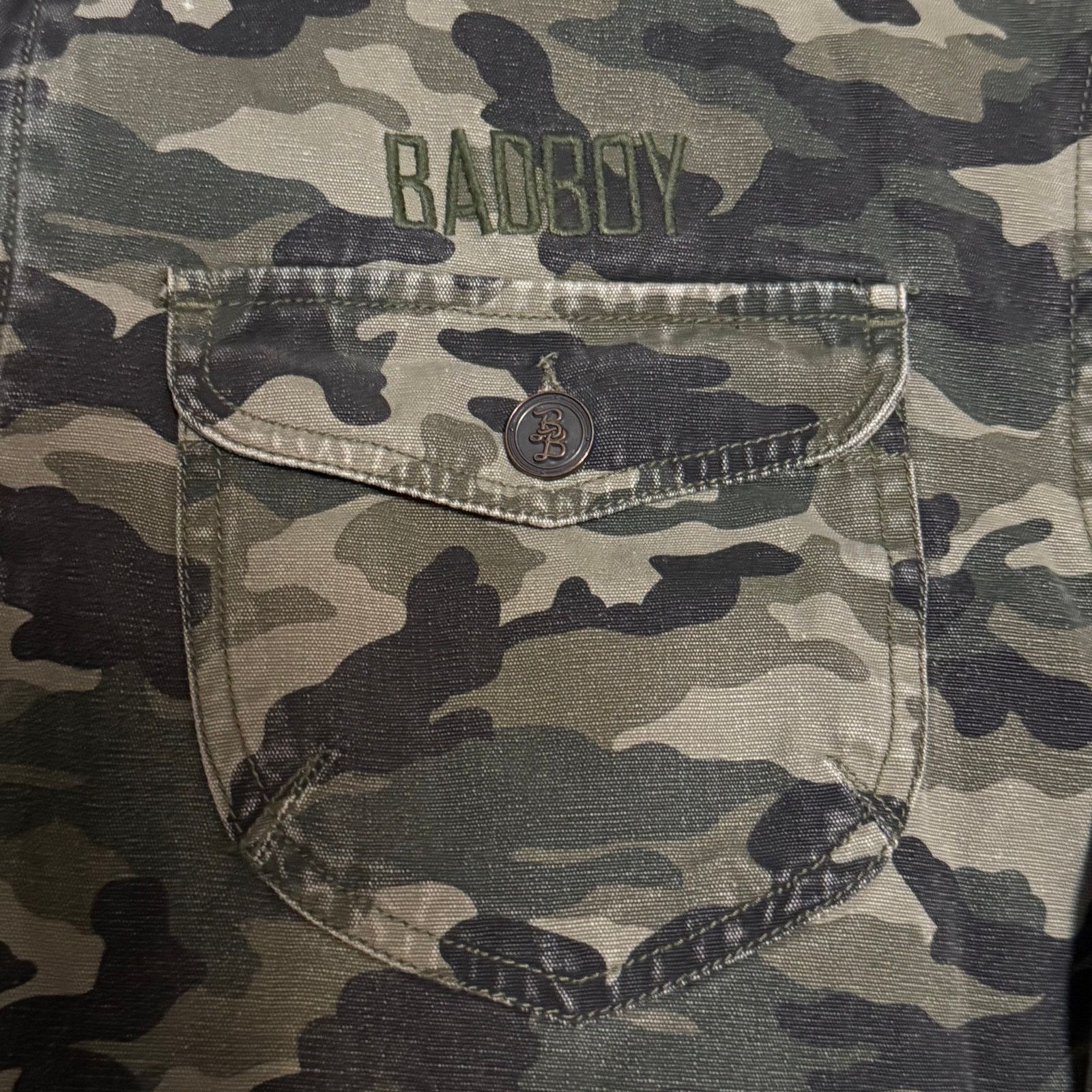 Vintage Vintage Bad Boy Clothing Camo Jacket Size Medium Hidden Hood Size US M / EU 48-50 / 2 - 6 Thumbnail