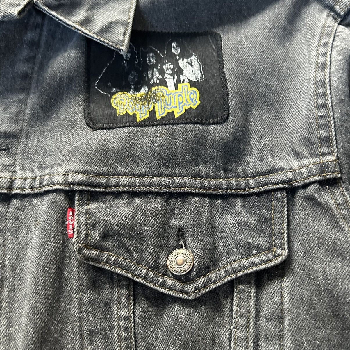 Levi's Vintage Clothing × Metallica × Vintage Vintage 90s Levis denim jacket with band patch Size US XL / EU 56 / 4 - 4 Thumbnail