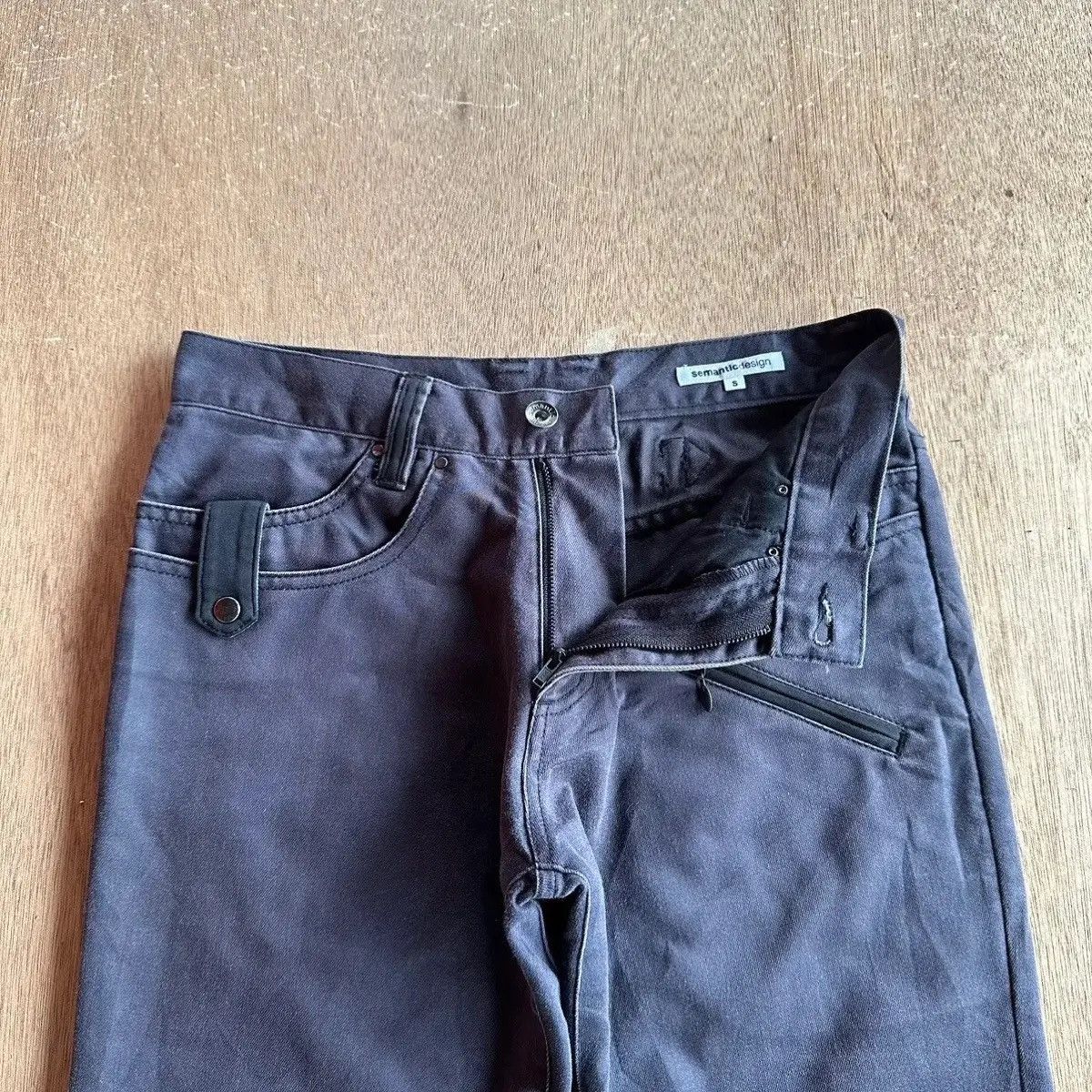 If Six Was Nine FLARE/BOOTCUT‼️VINTAGE SEMATIC DESIGN TROUSERS BLACK PANTS Size US 28 / EU 44 - 7 Thumbnail