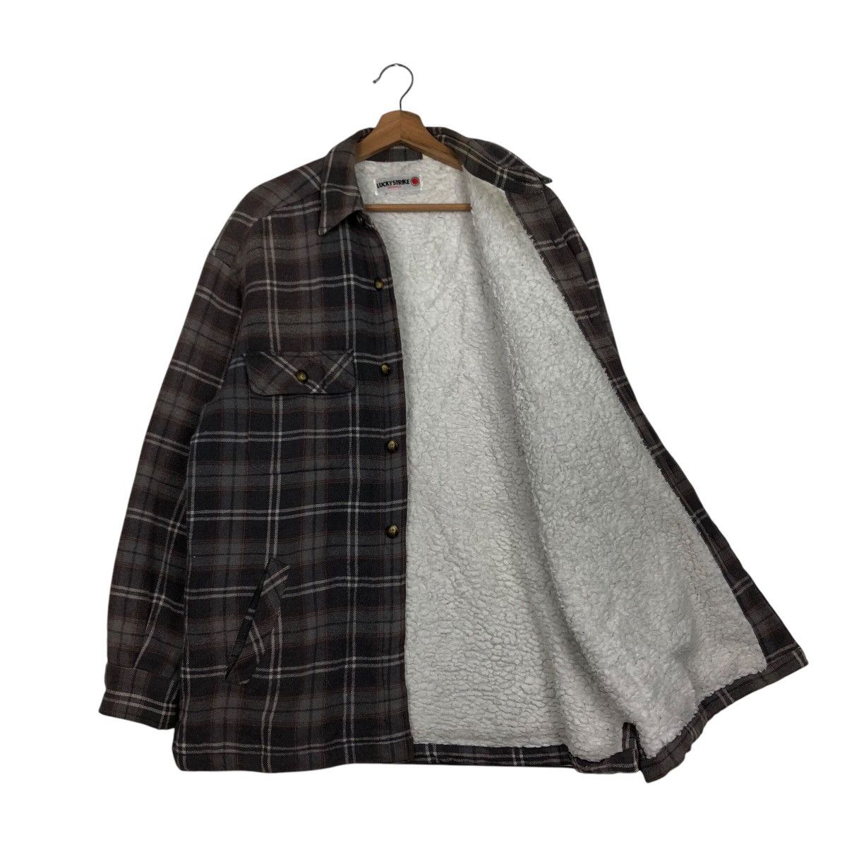 Japanese Brand 📌Vintage Flannel Chore Shirt Jacket Lucky Strike Tartan Size US M / EU 48-50 / 2 - 12 Thumbnail