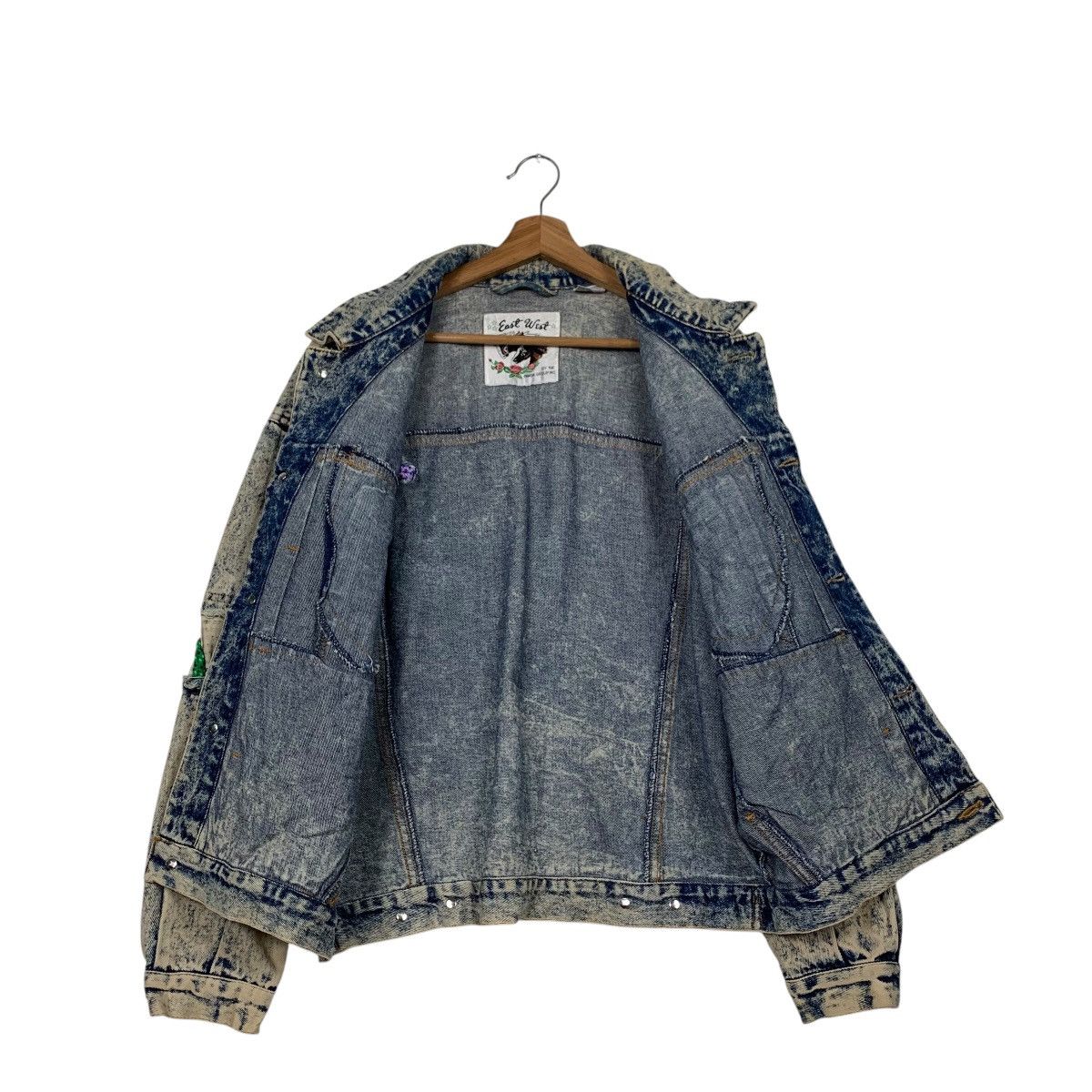 Japanese Brand EAST WEST by Panda Group Stone Wash Denim Jacket #2185-C97 Size US M / EU 48-50 / 2 - 11 Thumbnail