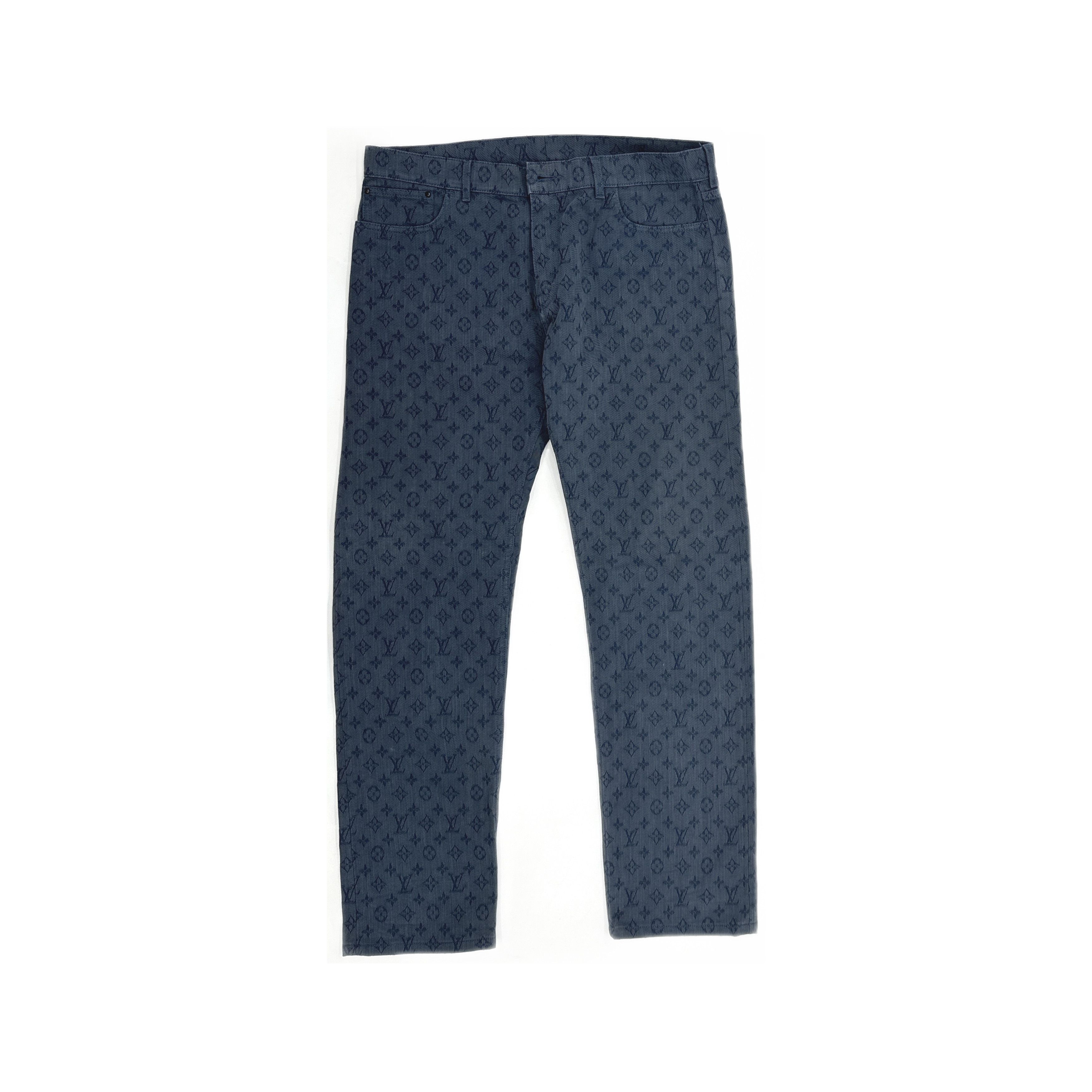 Louis Vuitton Louis Vuitton Monogram Print Jeans Size 38 Size US 38 / EU 54 - 1 Thumbnail