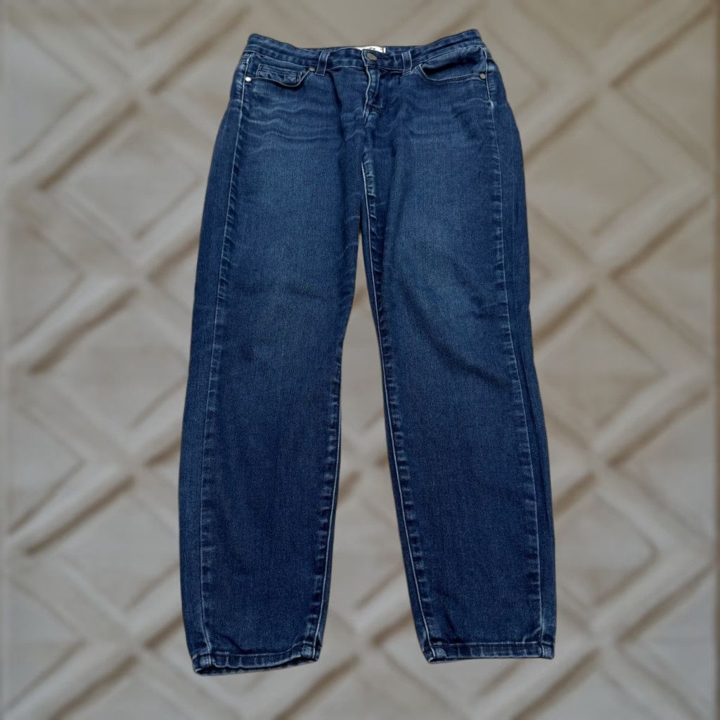 Paige Paige Verdugo Crop Denim Jeans Womens 27 Blue Dark Wash Mid Rise Jeans Size 27" / US 4 / IT 40 - 1 Thumbnail