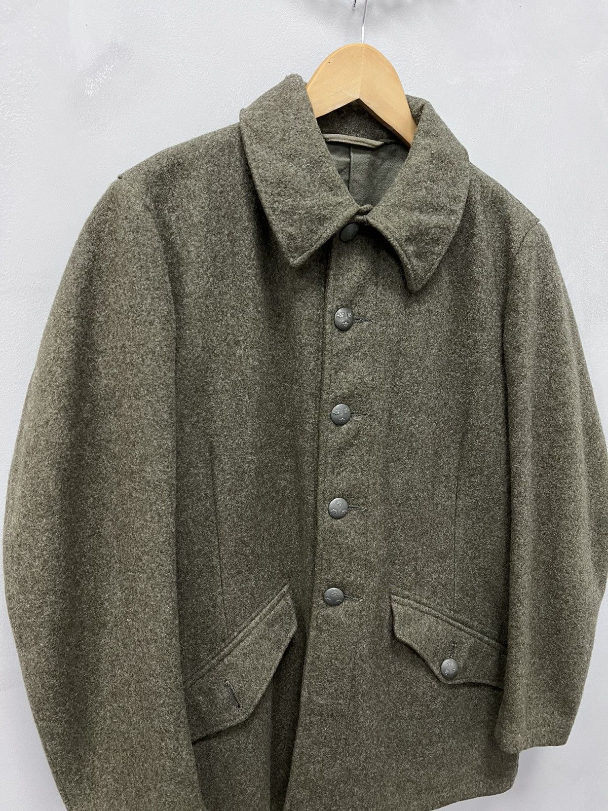 Japanese Brand × Vintage Vintage Wool Jacket Swedish Military 1955 Heavy Jacket Army Size US M / EU 48-50 / 2 - 2 Thumbnail