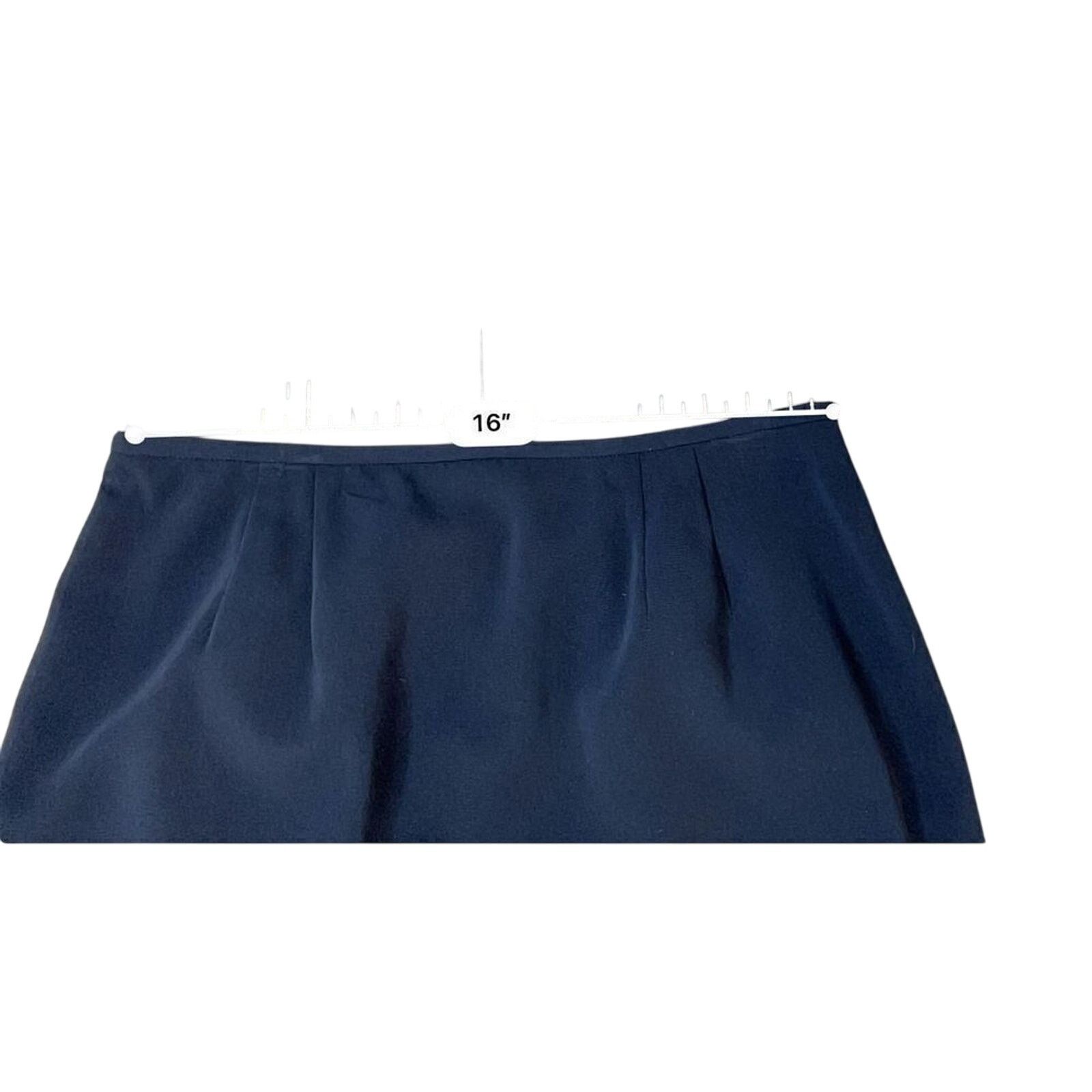 Other Norton McNaughton Navy Blue Lined Washable Straight Skirt 14 Size 36" / US 14 / IT 50 - 2 Thumbnail