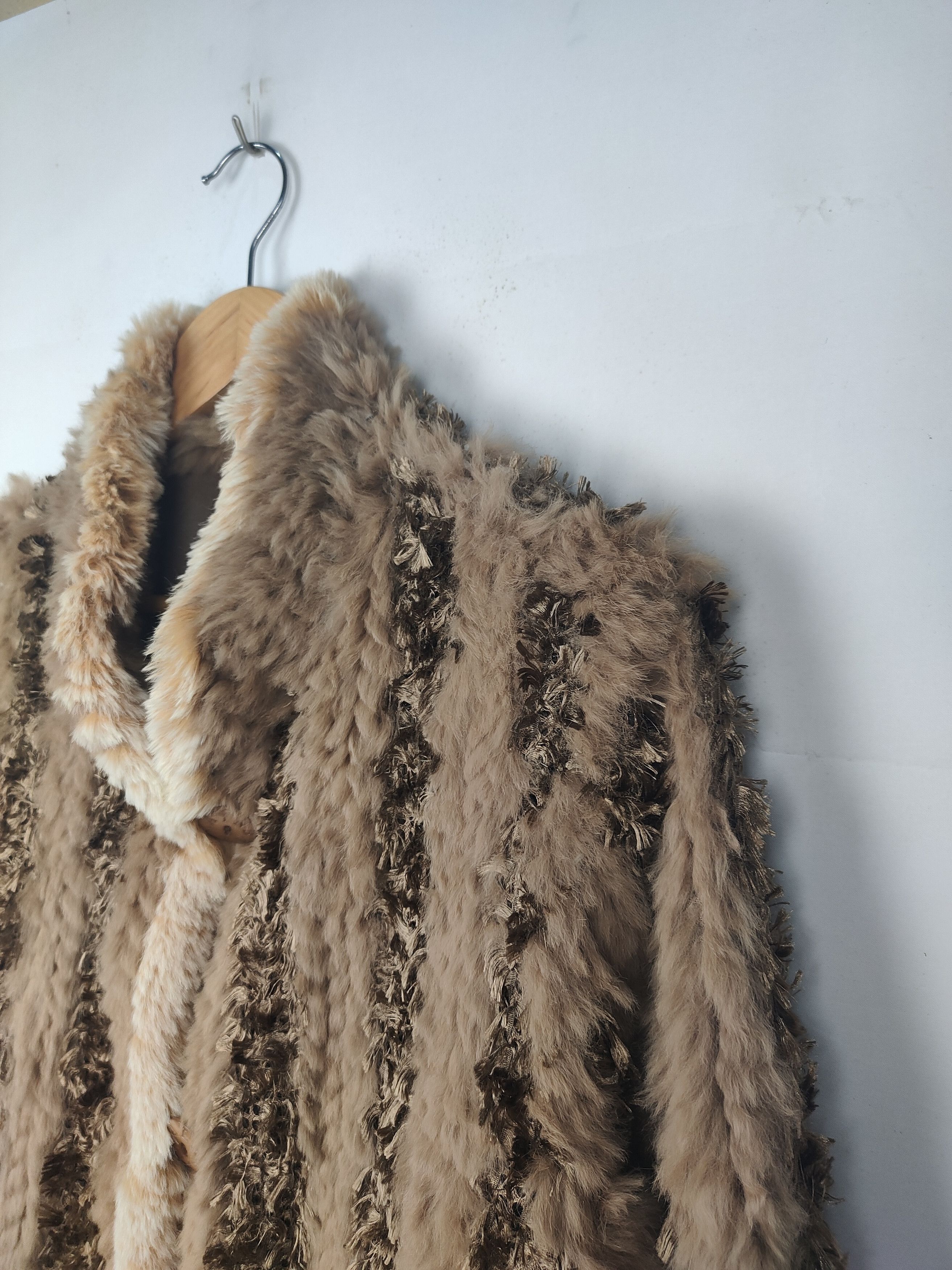 Balmain Balmain Paris brown striped Rabbit fur jacket Size M / US 6-8 / IT 42-44 - 4 Thumbnail