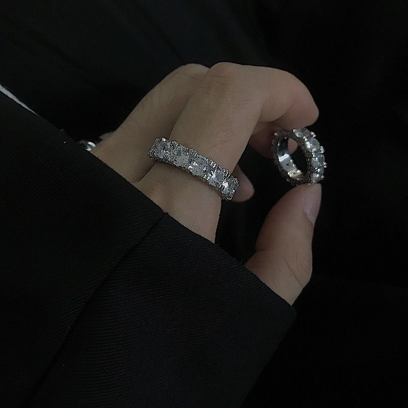 Jewelry Retro Jewelry Rings Open Size Chrome Ring (Size 7-13) Size ONE SIZE - 3 Thumbnail