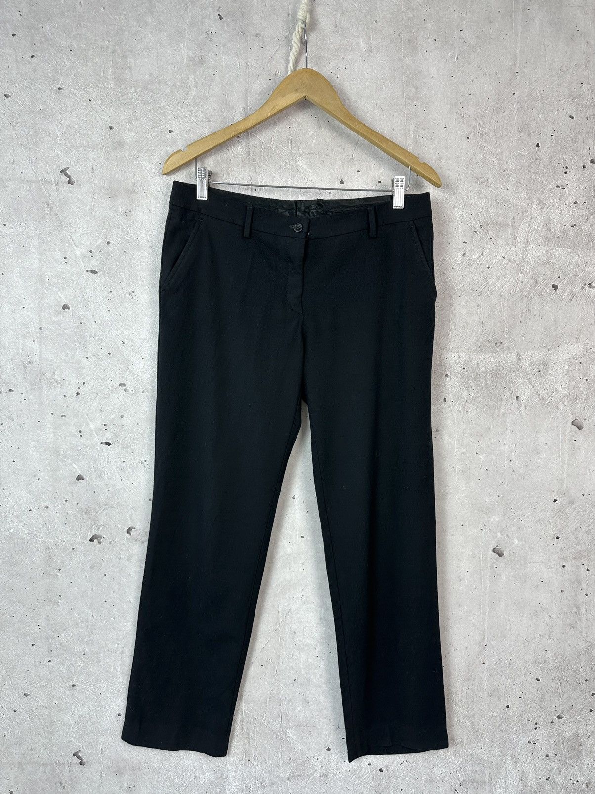 Tagliatore Tagliatore Black Wool Straight Men’s Dress Pants Size US 33 - 1 Thumbnail