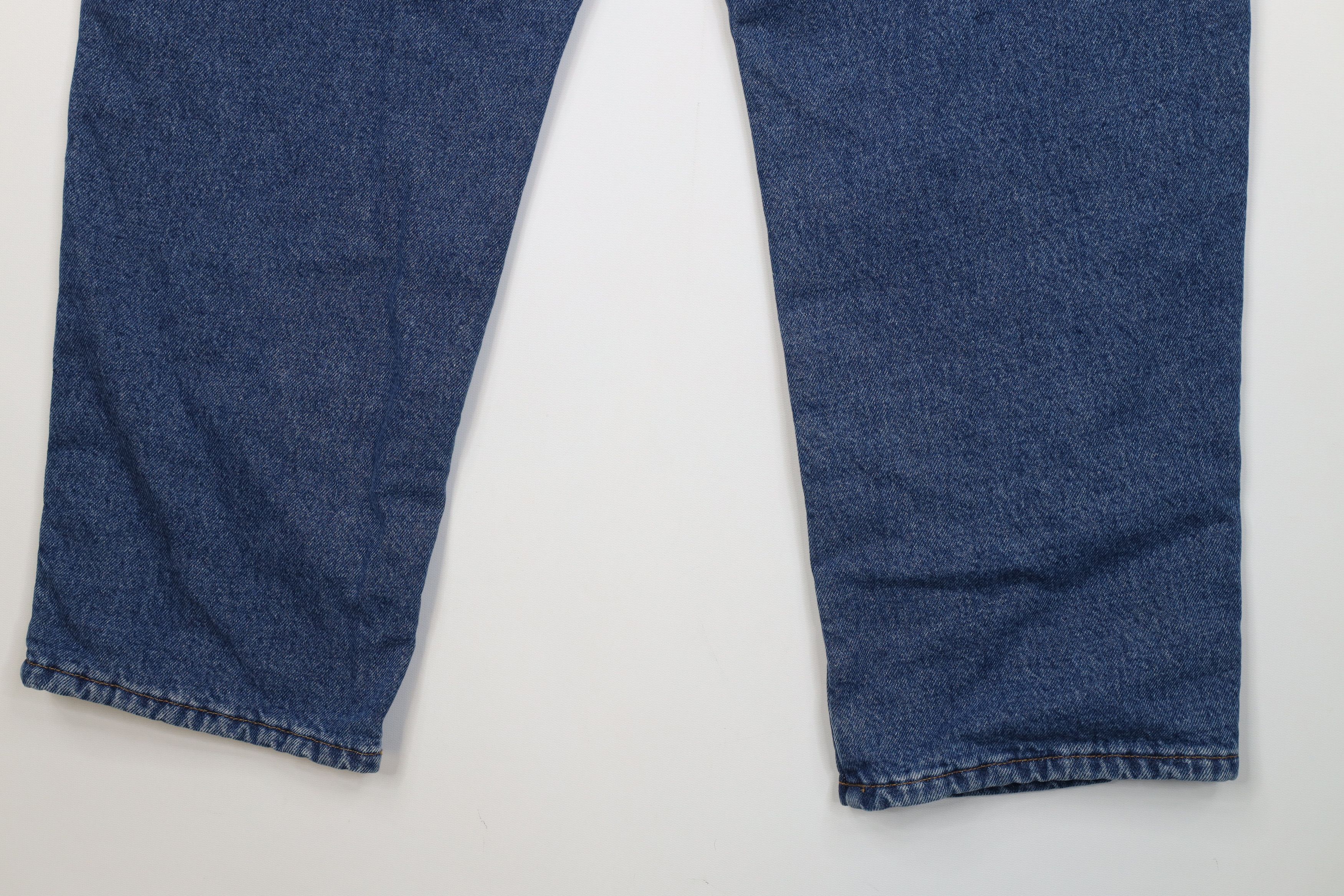 L.L. Bean Vintage LL Bean Fleece Lined Heavy Wide Leg Denim Jeans Blue Size US 40 / EU 56 - 11 Thumbnail
