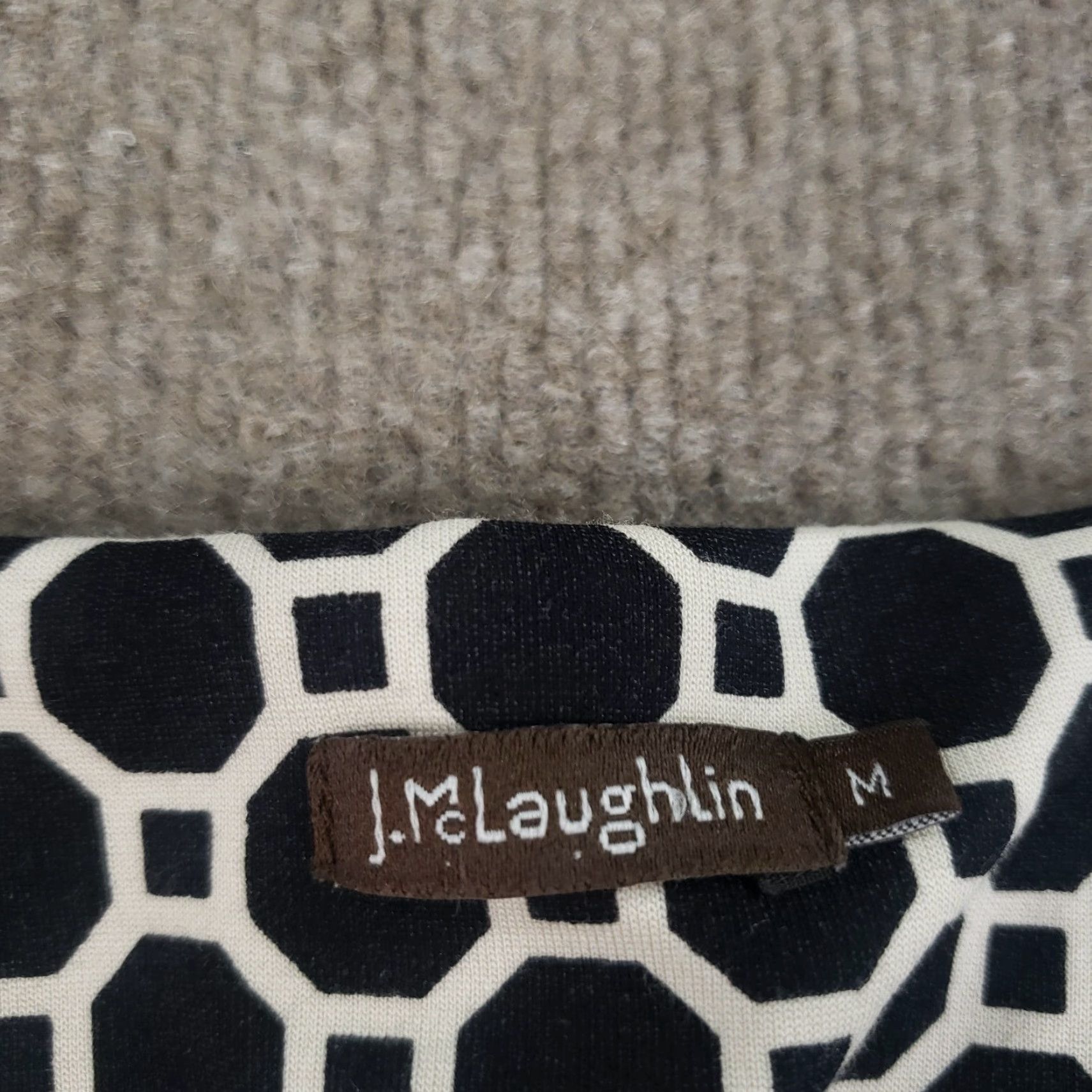 J.McLaughlin J. McLaughlin Dress Womens Black Medium 3/4 Sleeve Pullover Stretch Octagon Size M / US 6-8 / IT 42-44 - 5 Thumbnail