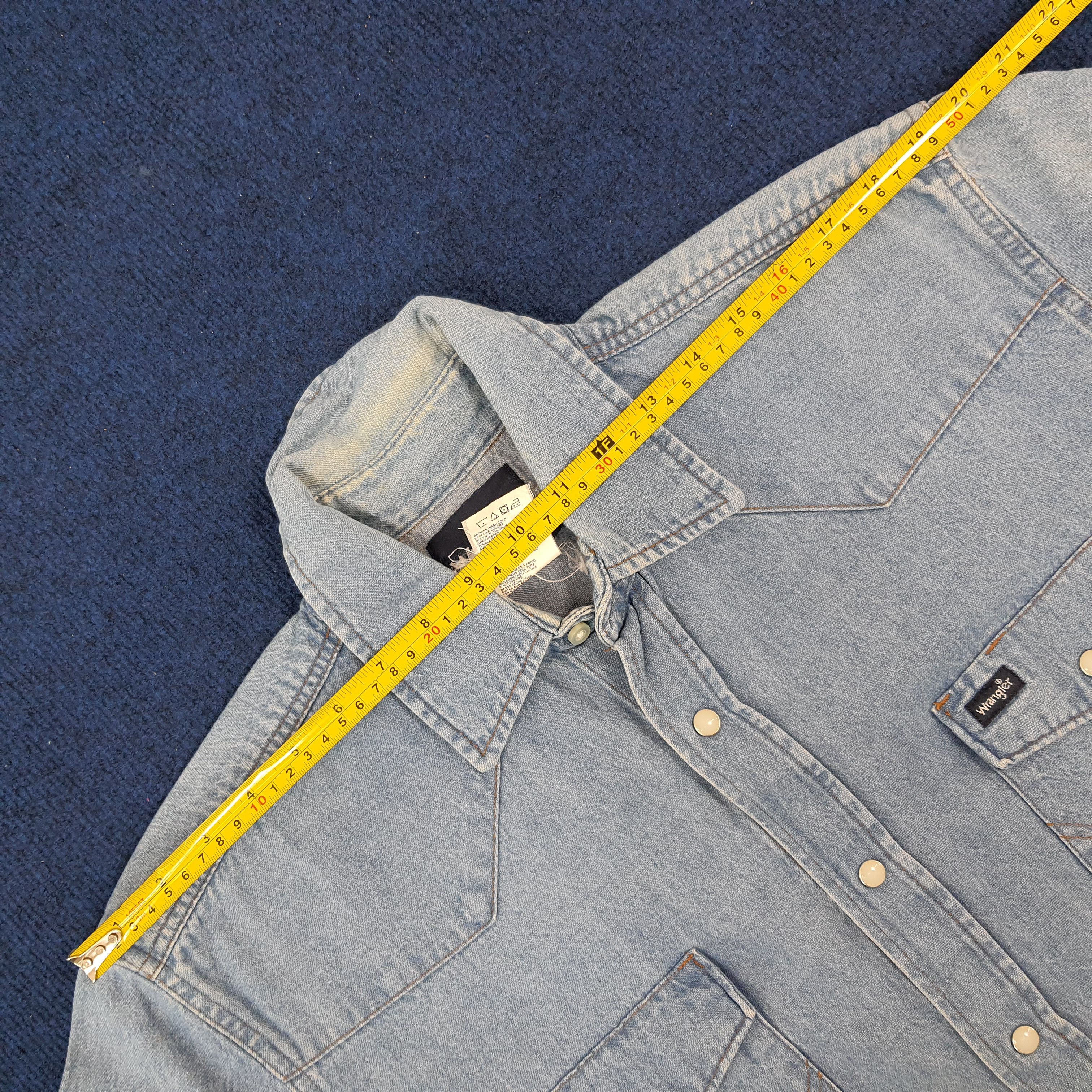 Vintage × Wrangler Vintage Wrangler USA American Fashion Style Denim Shirt Size US XL / EU 56 / 4 - 8 Thumbnail