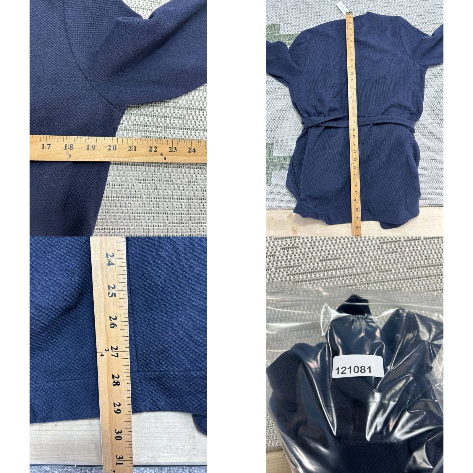 Banana Republic Banana Republic Pique Knit Jacket Womens Blue Large Semi Fitted Open Front New Jacket Size L / US 10 / IT 46 - 8 Thumbnail