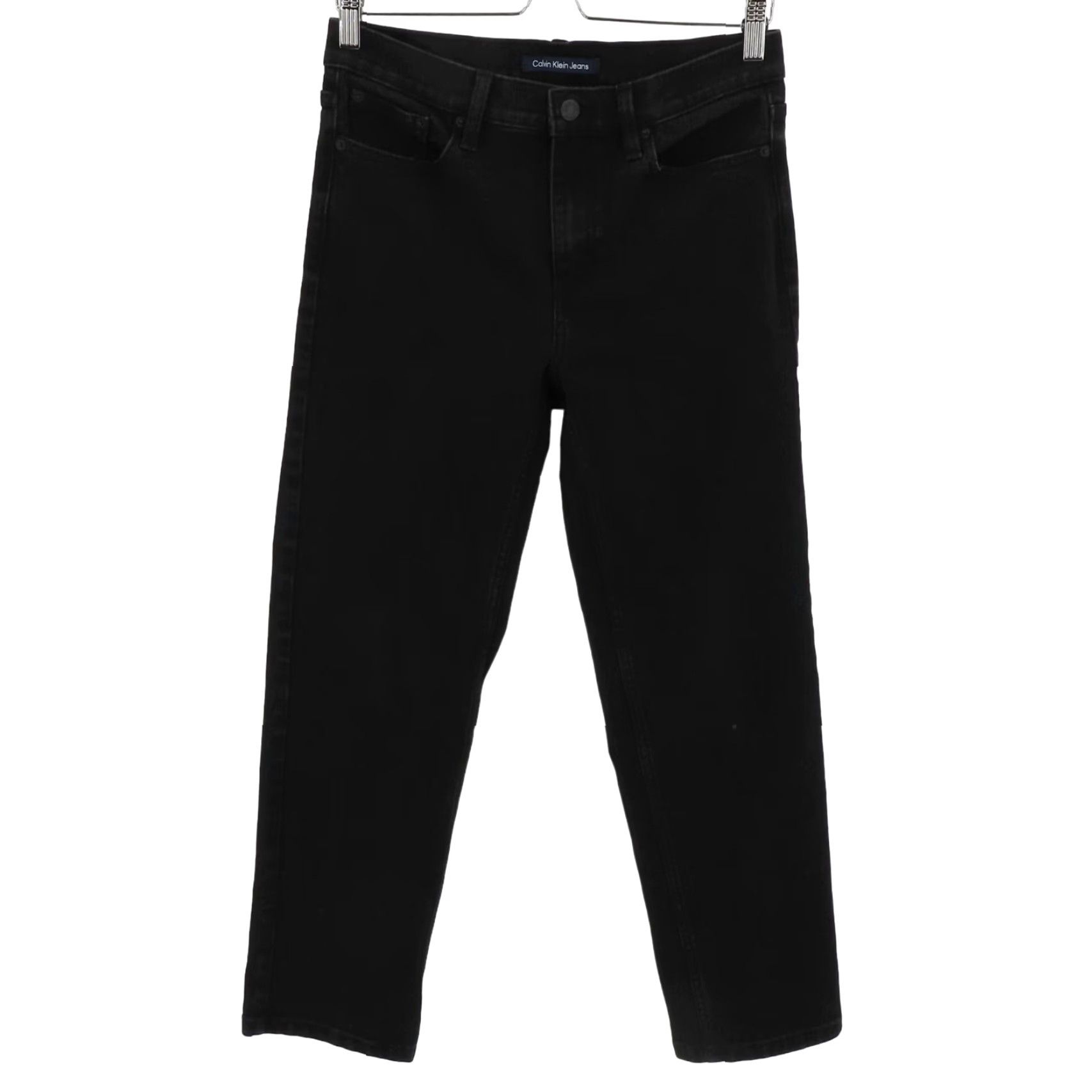 Calvin Klein Calvin Klein Jeans Black Denim Straight Leg 4 Women's Regular Cotton Blend 5-Pocket Stretch Size 27" / US 4 / IT 40 - 2 Thumbnail