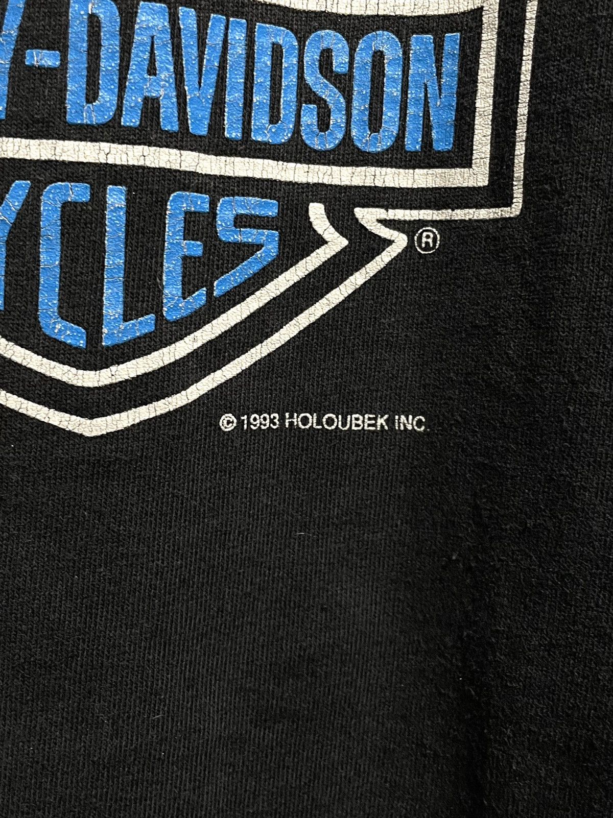 Harley Davidson Vintage 1993 Harley Davidson Wolf 3D Emblem Style T-Shirt Size US XXL / EU 58 / 5 - 15 Thumbnail
