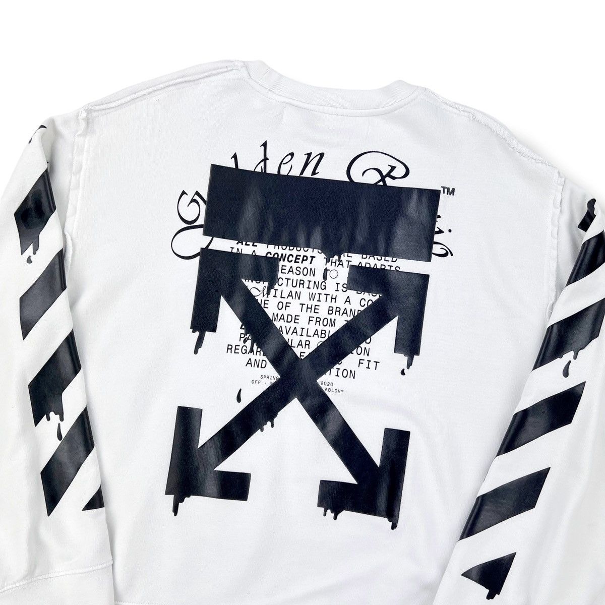Off-White Rick Owens Dripping Arrows White Sweatshirt Size US L / EU 52-54 / 3 - 1 Thumbnail