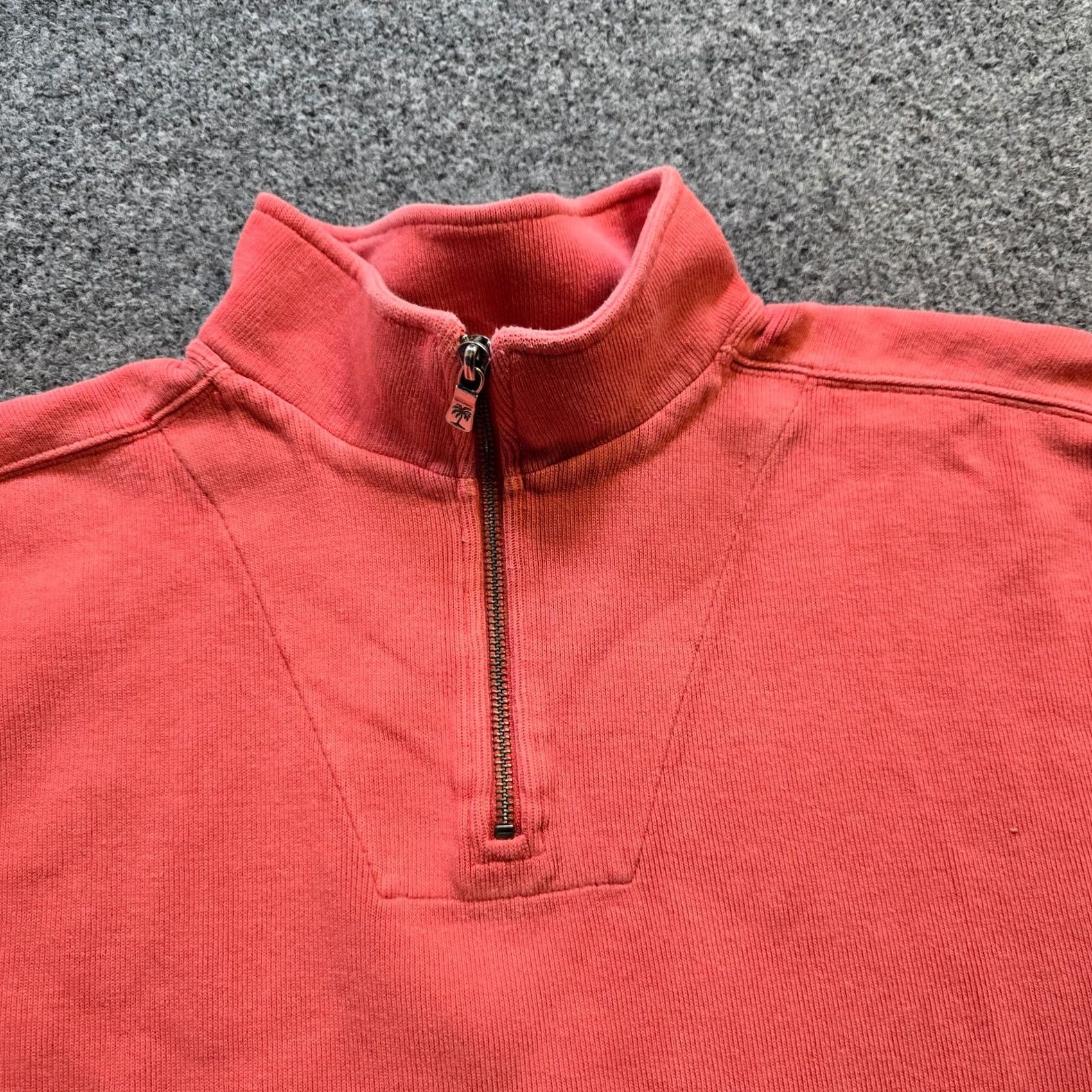 Tommy Bahama VINTAGE Tommy Bahama Sweater Shirt Womens Large Orange 1/4 Zip Long Sleeve Size L / US 10 / IT 46 - 3 Thumbnail