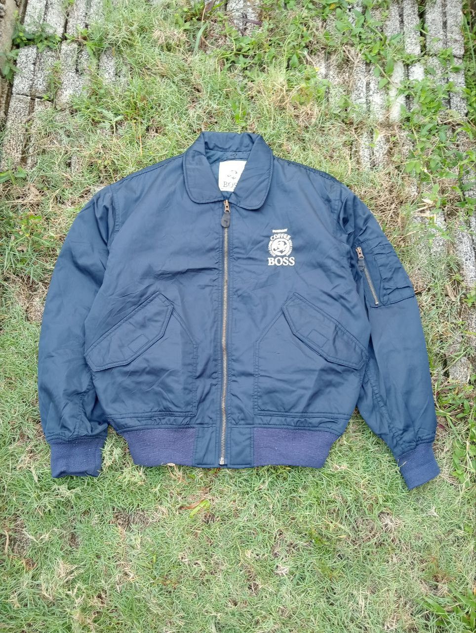 Japanese Brand Vintage BOSS COFFEE Bomber Jacket Size US L / EU 52-54 / 3 - 1 Thumbnail