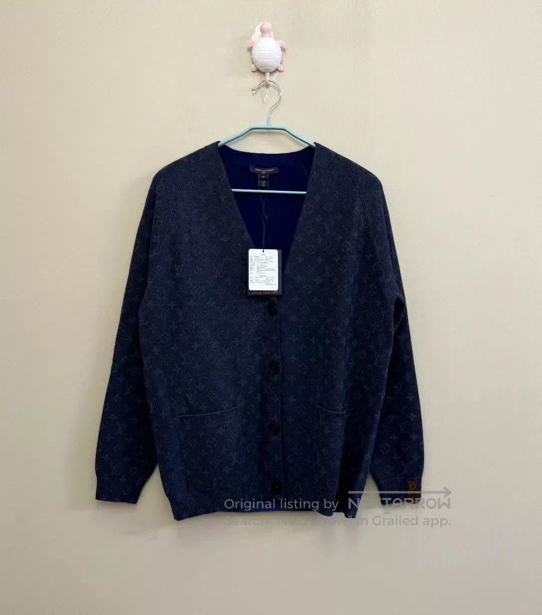 Louis Vuitton Louis Vuitton Blue Sparkle Logo Cardigan. Size M / US 6-8 / IT 42-44 - 1 Thumbnail