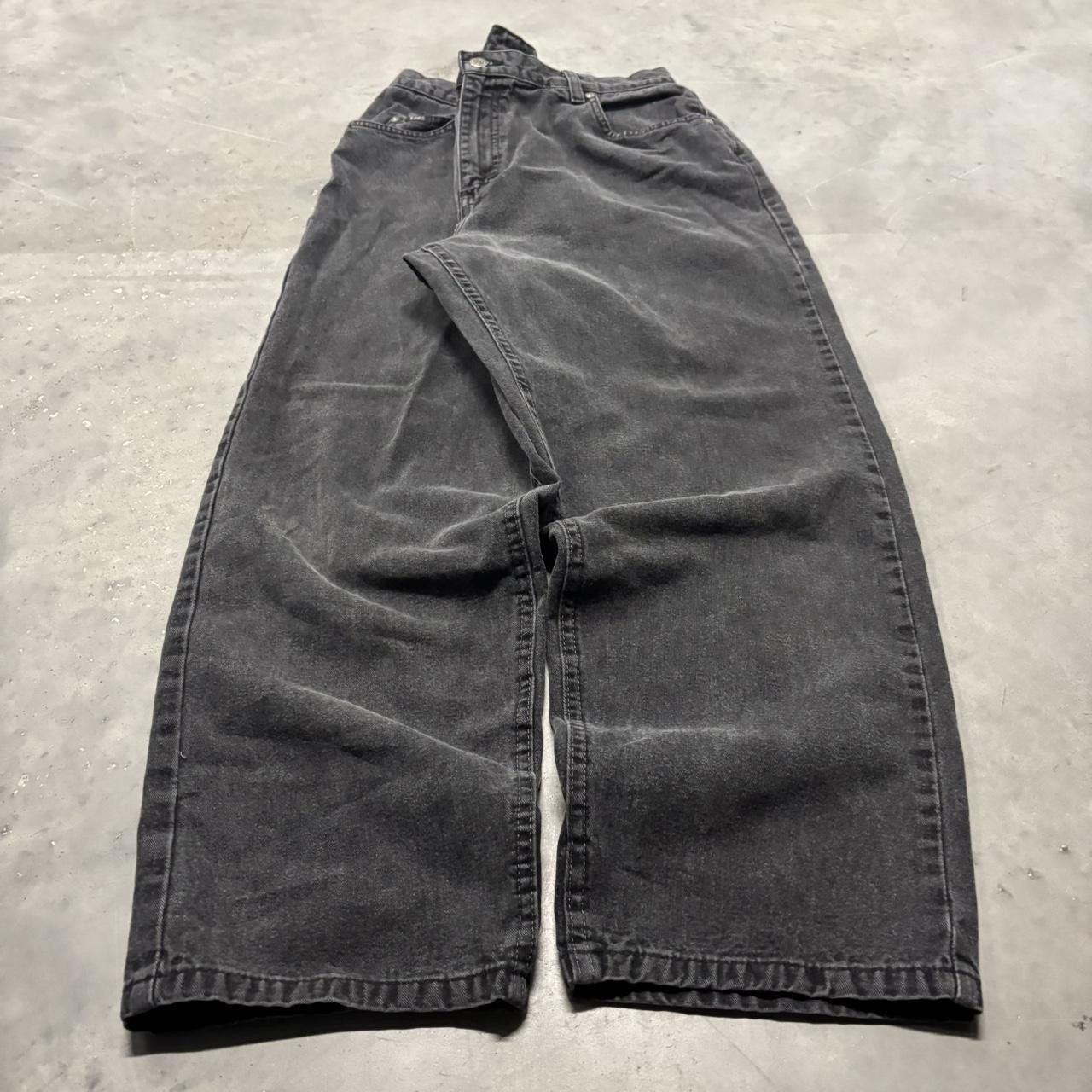Japanese Brand × Vintage Crazy Vintage Y2K/2000s Faded Black Grunge Skater Denim Jeans! Size US 32 / EU 48 - 3 Thumbnail