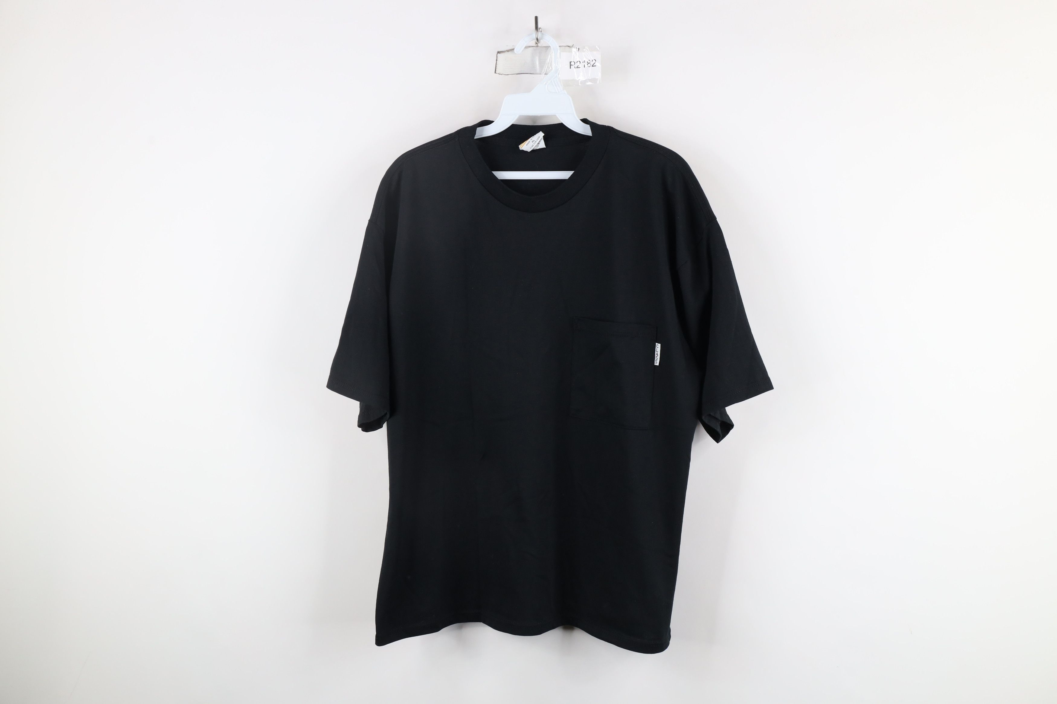 Vintage Vintage 90s Streetwear Short Sleeve Pocket T-Shirt Black USA Size US XL / EU 56 / 4 - 1 Thumbnail