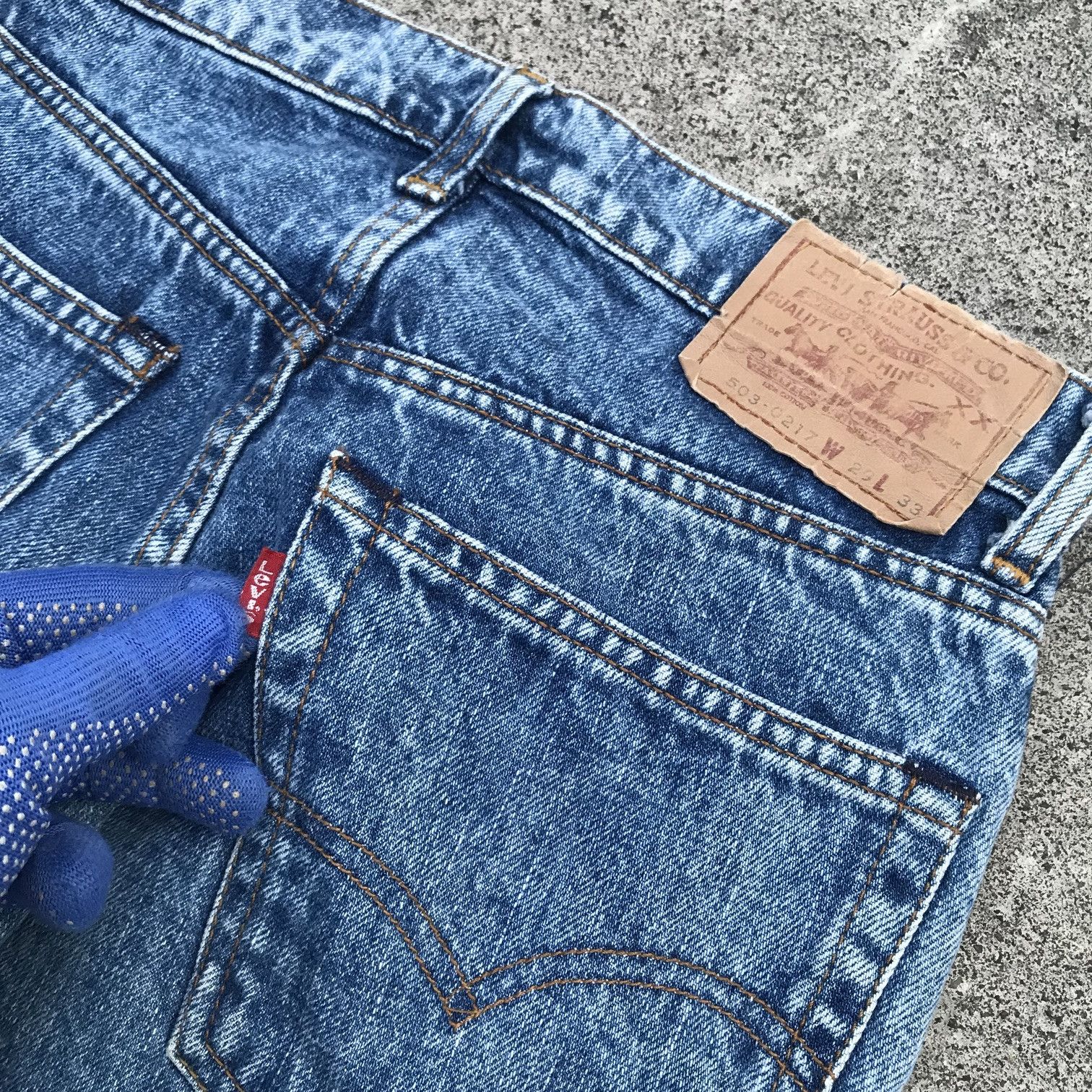 Levi's W28x29.5 VINTAGE LEVIS 503 ACIDWASH 90s levis straight cut Size US 28 / EU 44 - 5 Thumbnail