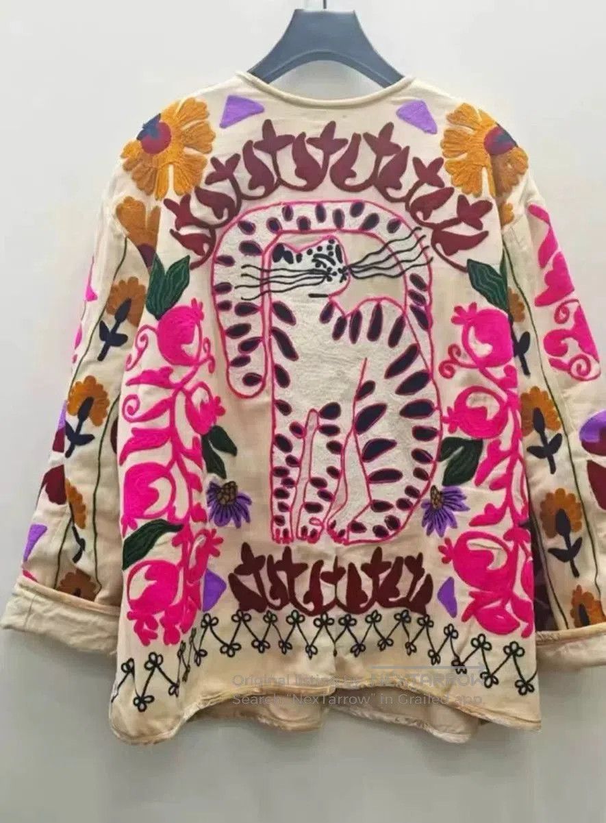 forte_forte Exotic Embroidered Floral Jacket for Women. Size XS / US 0-2 / IT 36-38 - 4 Thumbnail