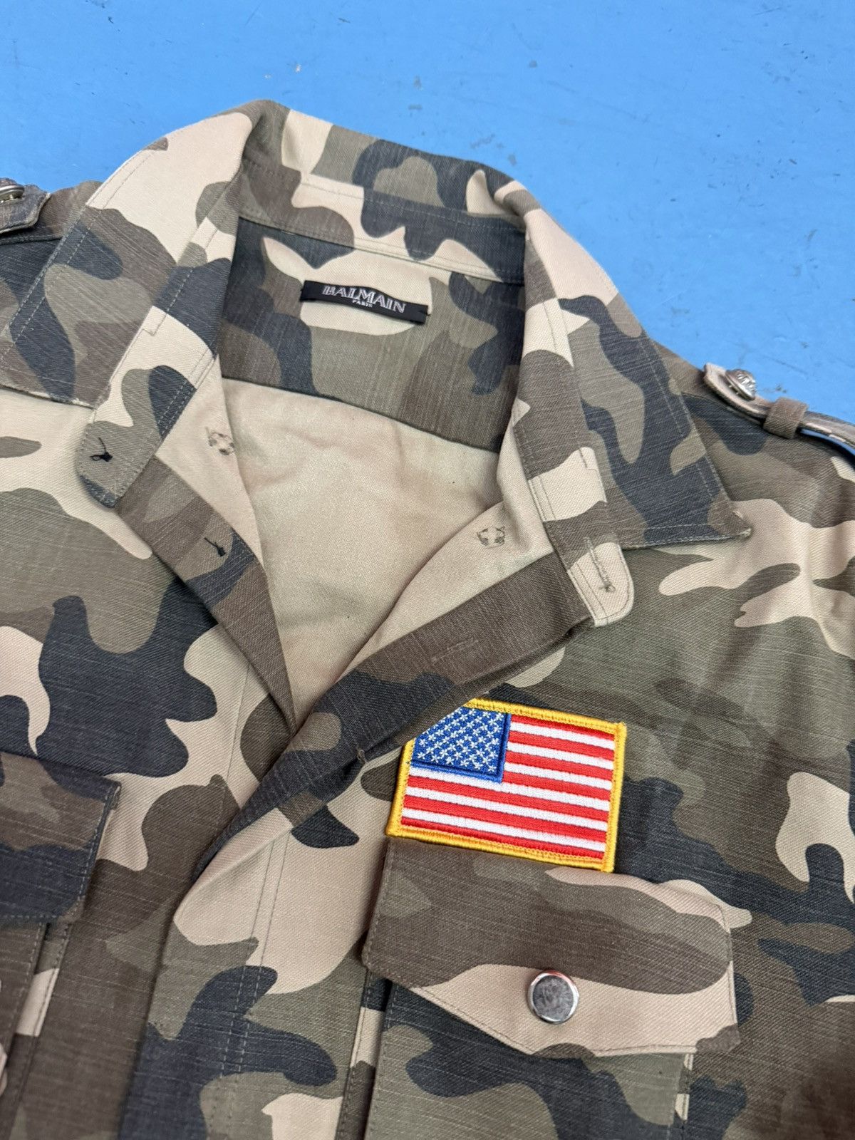 Balmain BALMAIN CAMO BUTTON UP SHIRT Size US XS / EU 42 / 0 - 3 Thumbnail