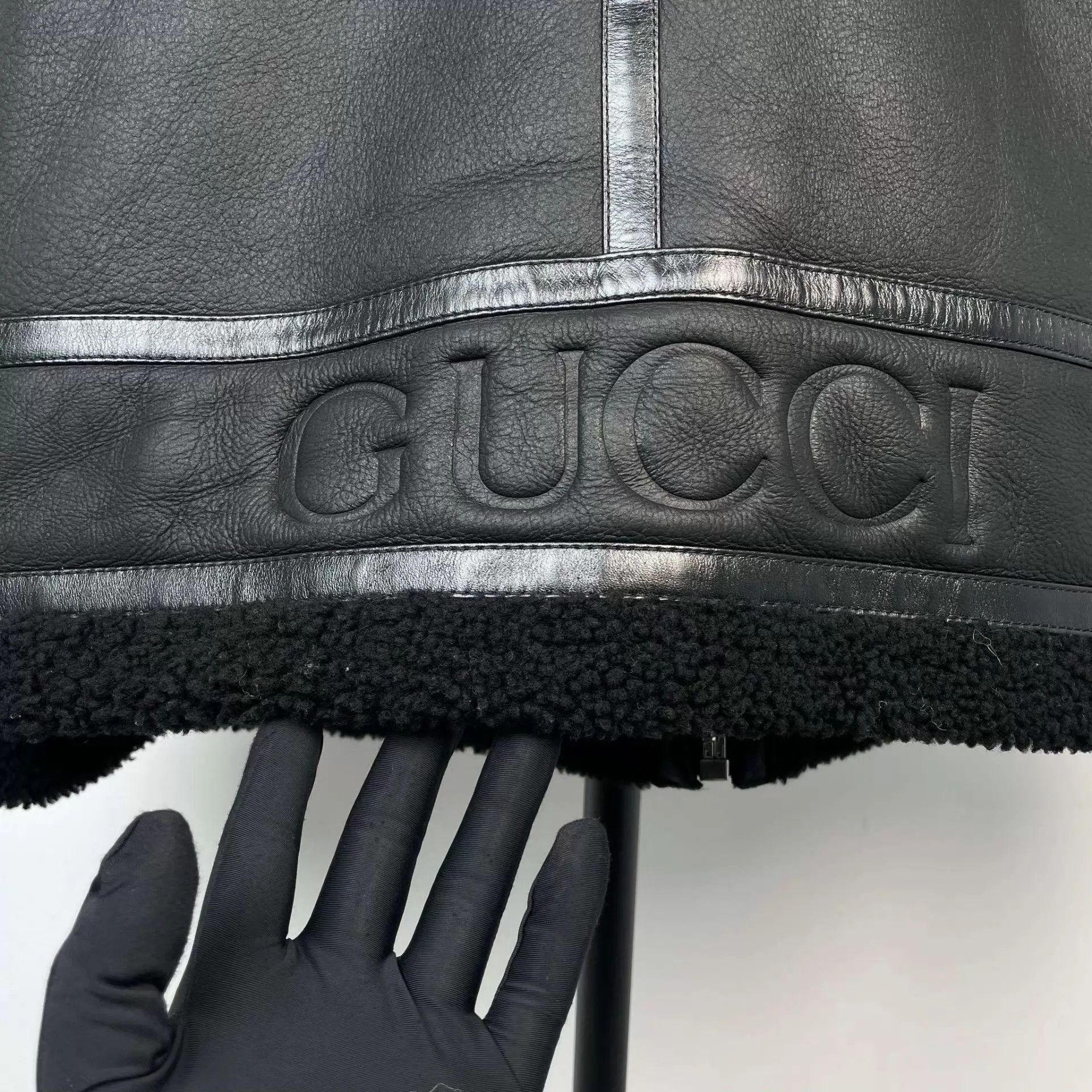 Gucci Gucci 98 new cashmere leather jacket 44 black Size US S / EU 44-46 / 1 - 9 Thumbnail