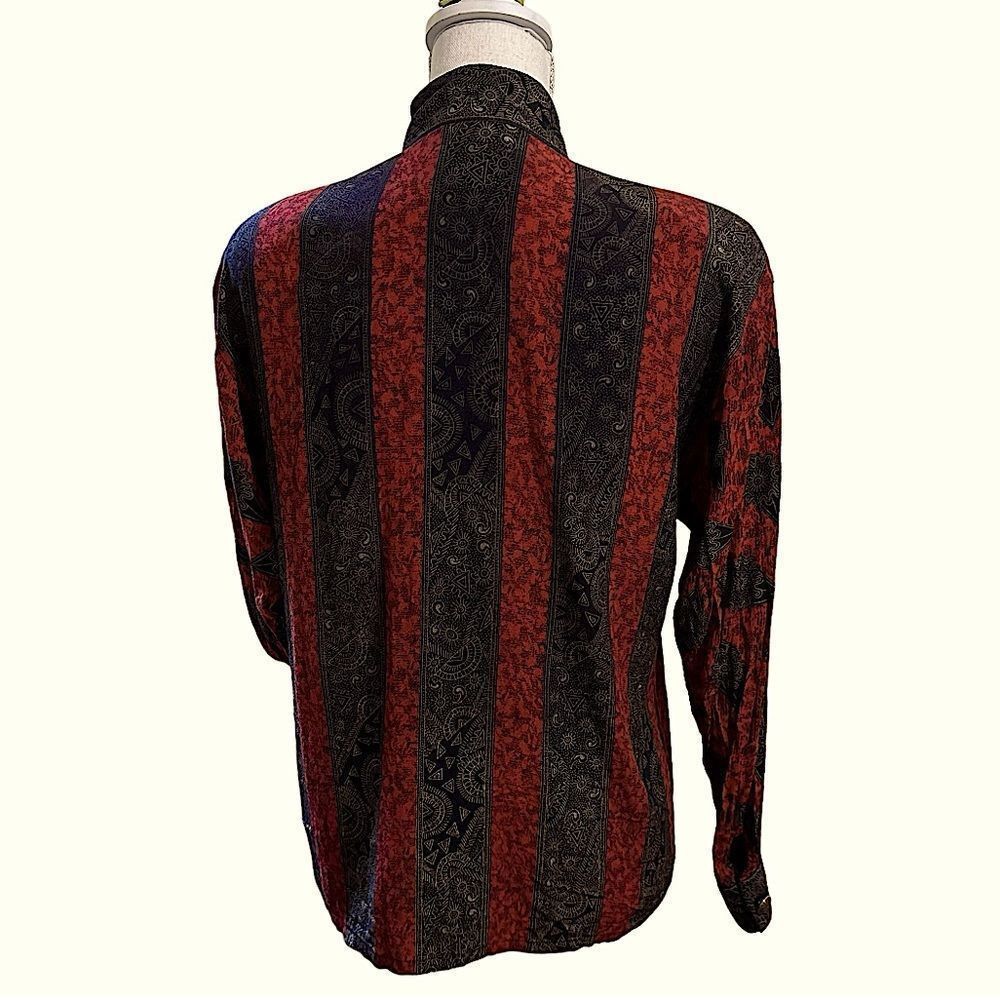 Oleg Cassini Vintage Oleg Cassini Black and Red Asymetric band collar lon Size S / US 4 / IT 40 - 4 Thumbnail