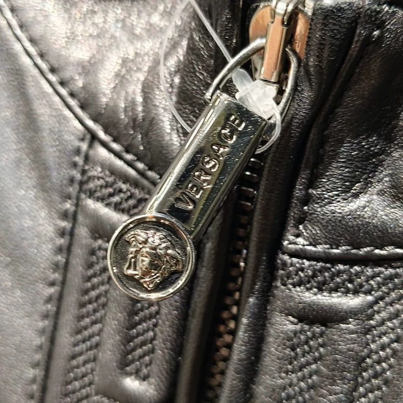Versace Versace The main line stand-up collar leather jacket Size US M / EU 48-50 / 2 - 3 Thumbnail