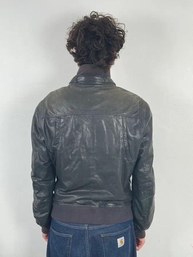 Dolce & Gabbana 2000s Dolce & Gabbana Black Leather Buttoned Jacket Size US L / EU 52-54 / 3 - 3 Thumbnail