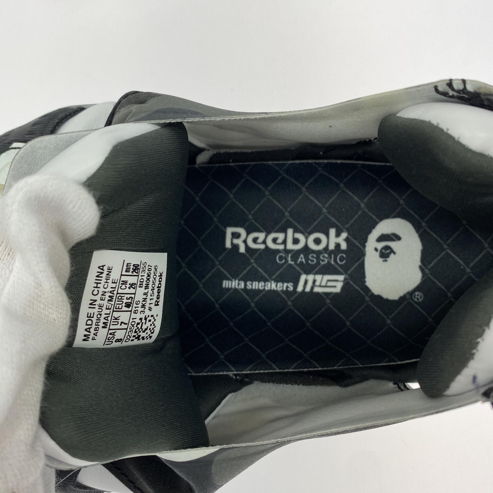 Bape × Reebok Reebok×A BATHING APE INSTAPUMP FURY MITA BAPE 26.0cm Size US 8 / EU 41 - 4 Thumbnail